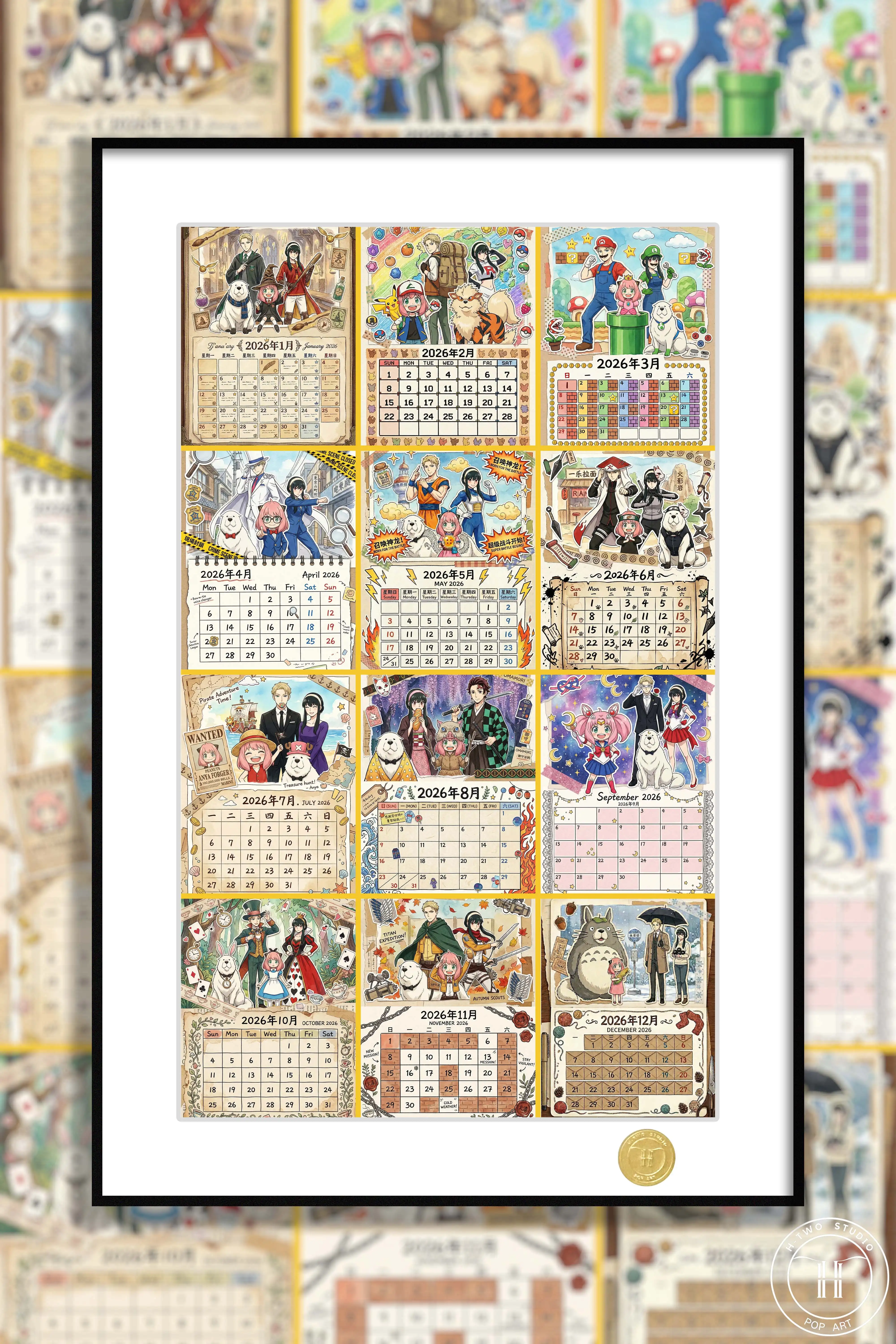 【Pre-sale】Decorative Painting of Spy Family Calendar-H2 Studio