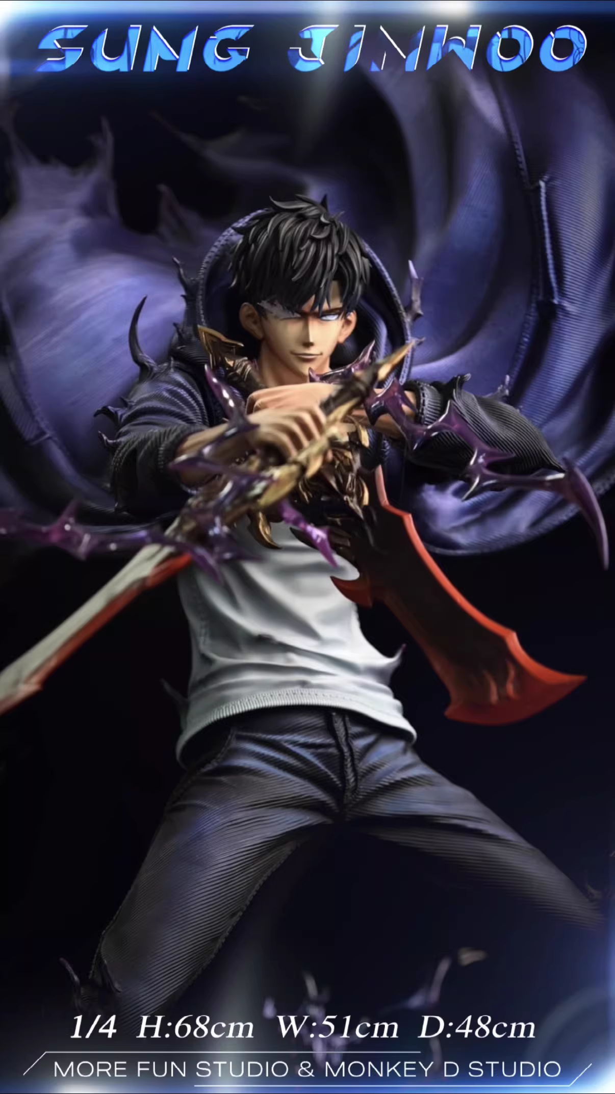 【Pre-sale】1/4 Scale Sung Jin Woo with LED-More Fun Studio×Monkey D. Studio