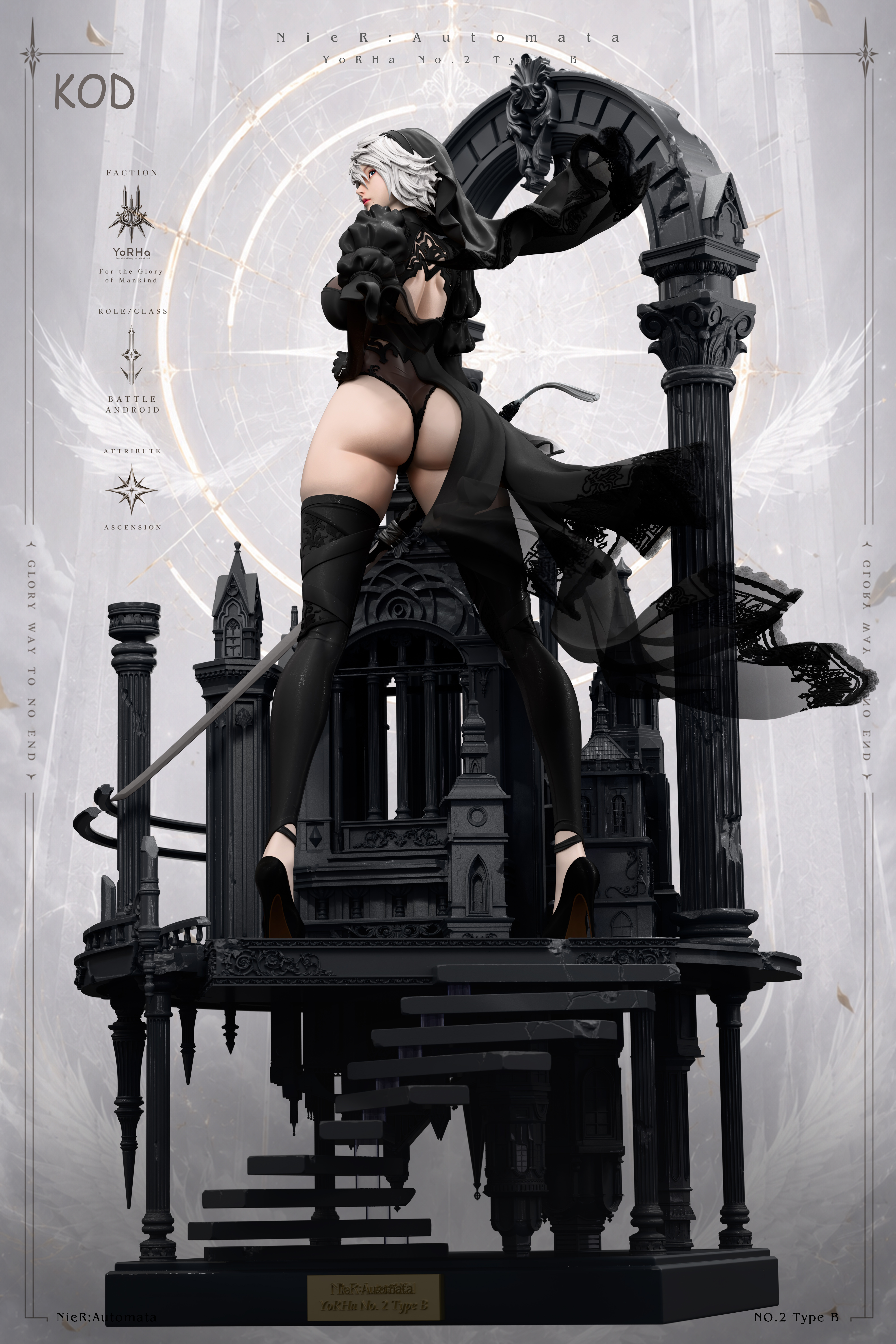 【Pre-sale】1/4 Scale Wedding Dress NieR 2B-NieR:Automata-KOD Studio