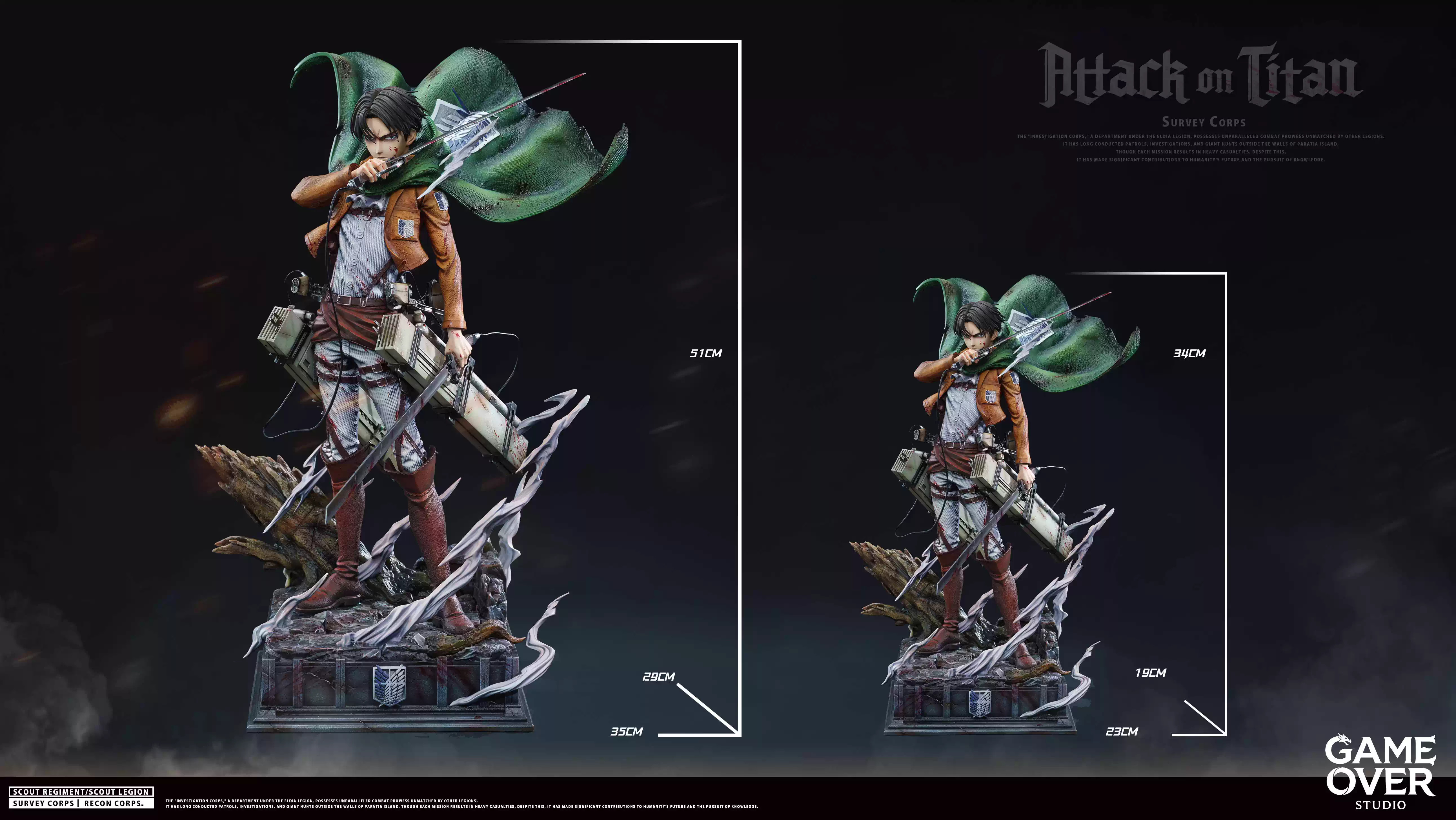 【Pre-sale】1/6 and 1/4 Scale Levi Ackerman-Game Over Studio