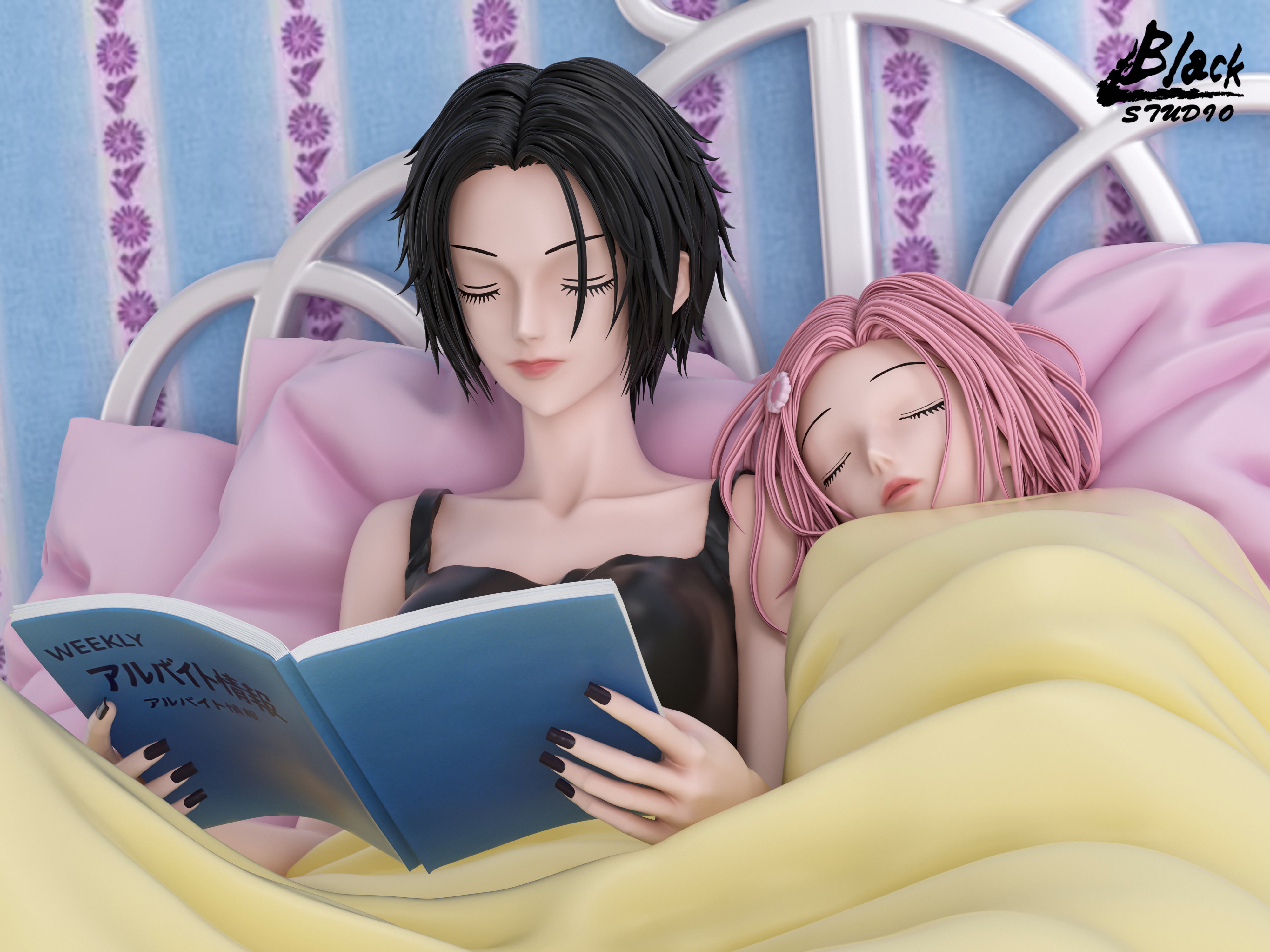 【Pre-sale】‌1/6 Scale Story Telling Bedding Time Oosaki Nana and Komatsu Nana-Nana-BLACK Studio