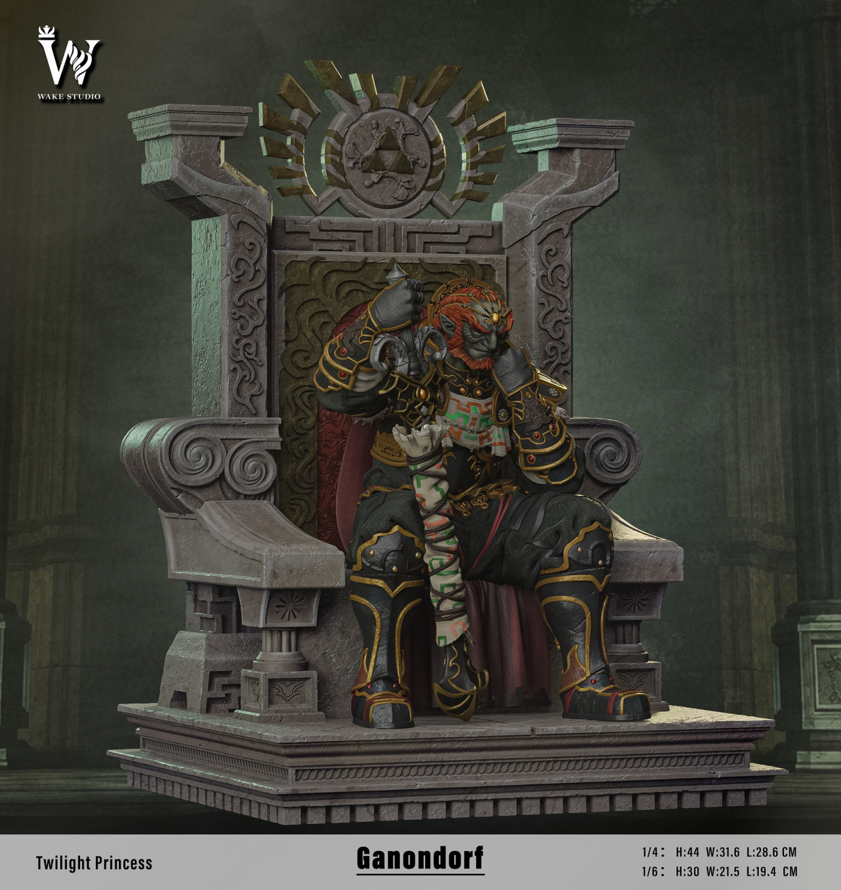 【Pre-sale】1/6 and 1/4 Scale Twilight Princess Ganondorf-The Legend of Zelda-Wake Studio
