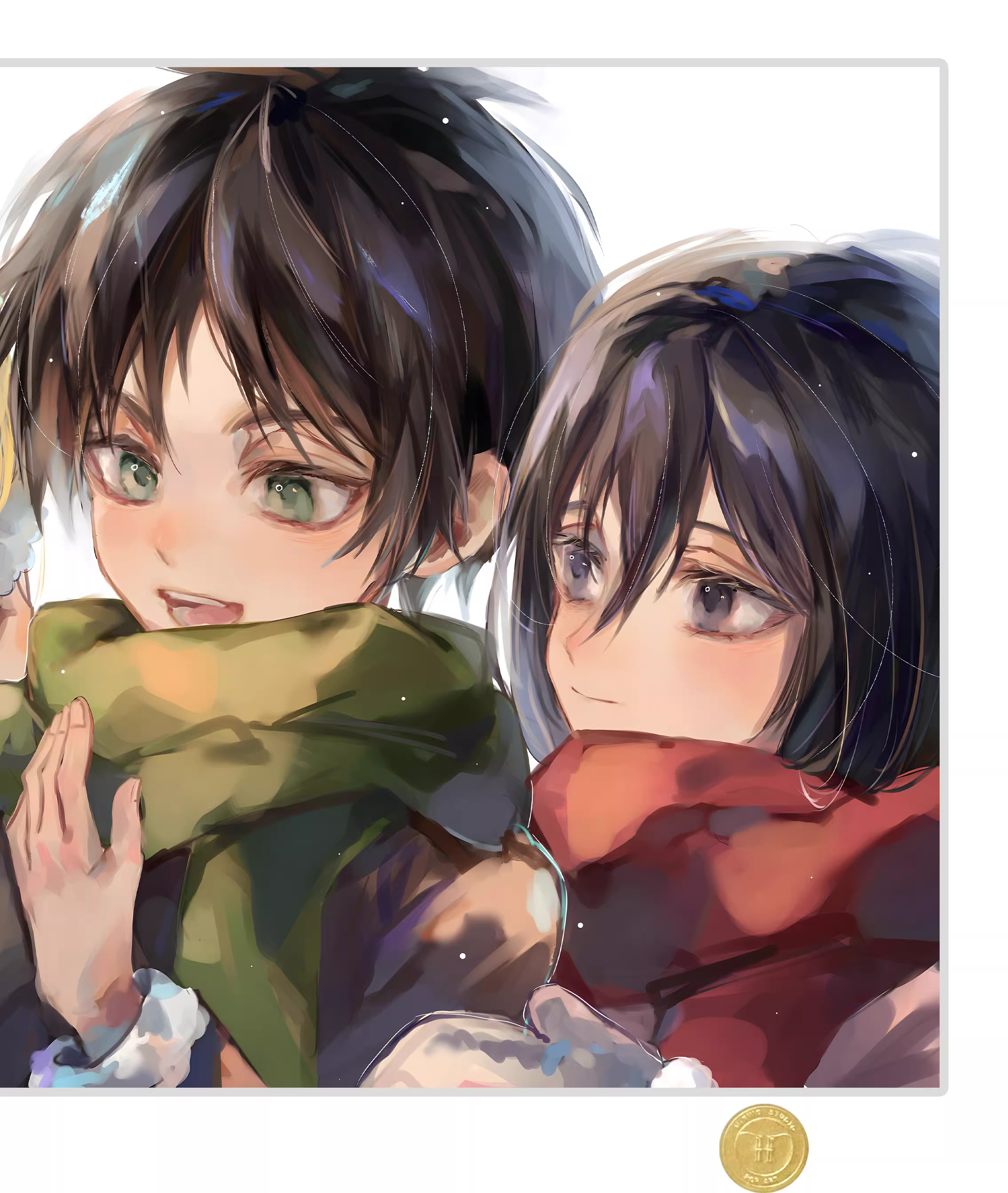 【Pre-sale】Decorative Painting of Mikasa, Eren and Armin-H2 Studio