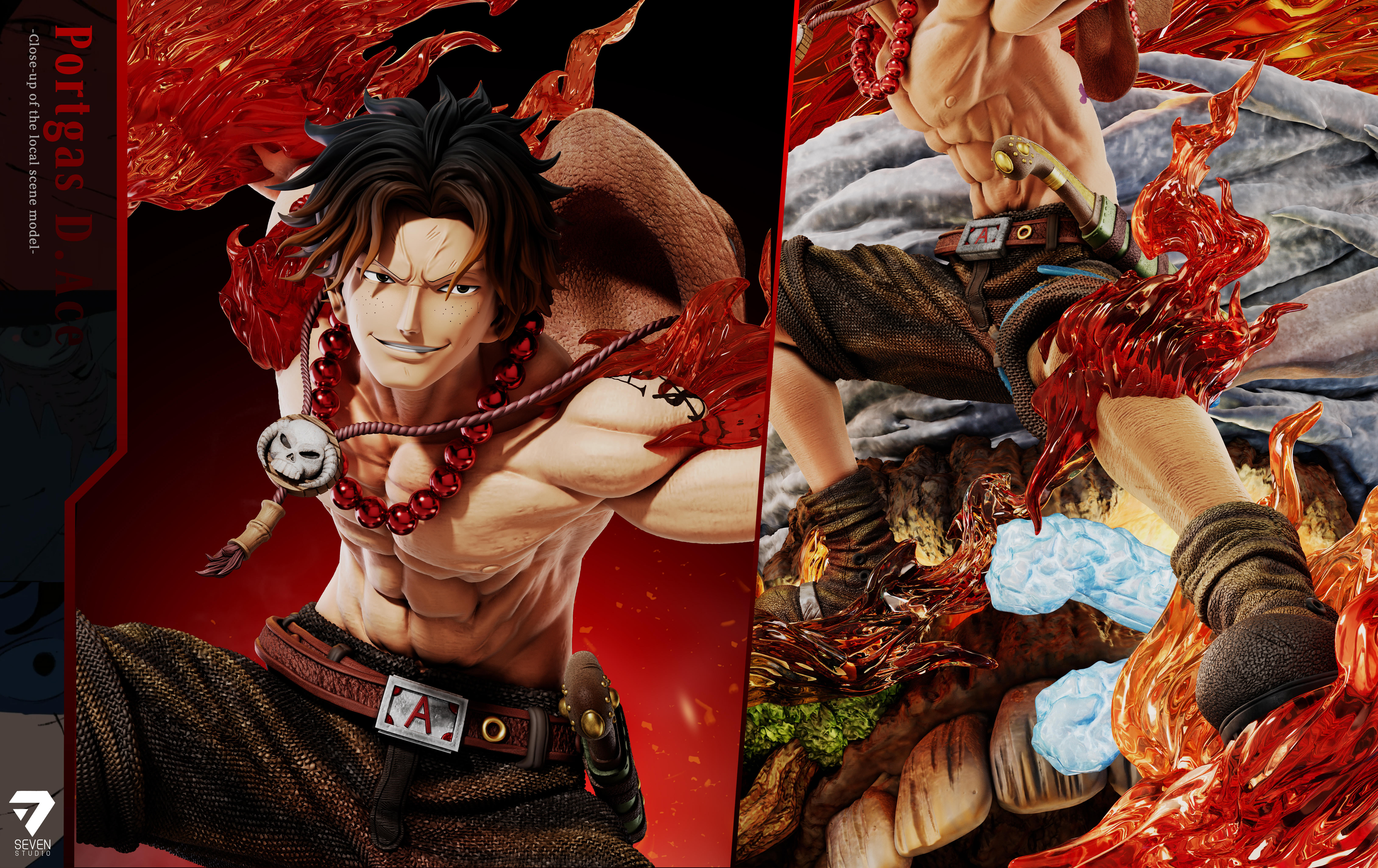 【Pre-sale】Flame Emperor Ace with LED-One Piece-Seven Studio