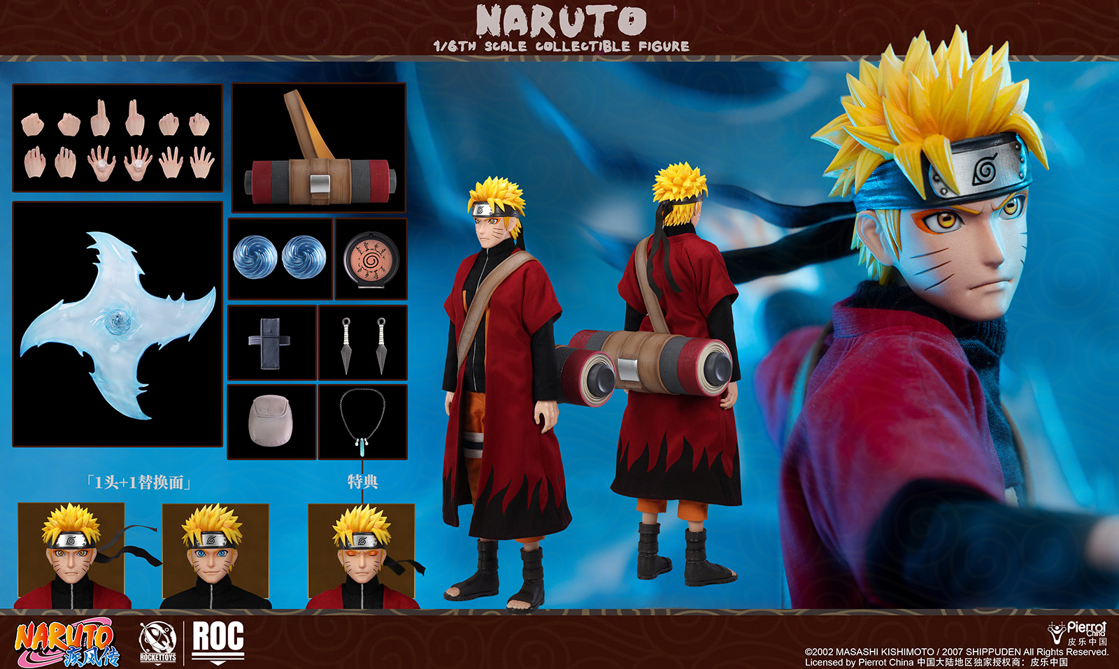 【Pre-sale】1/6 Scale ROC-011 Uzumaki Naruto-ROCKETTOYS Studio