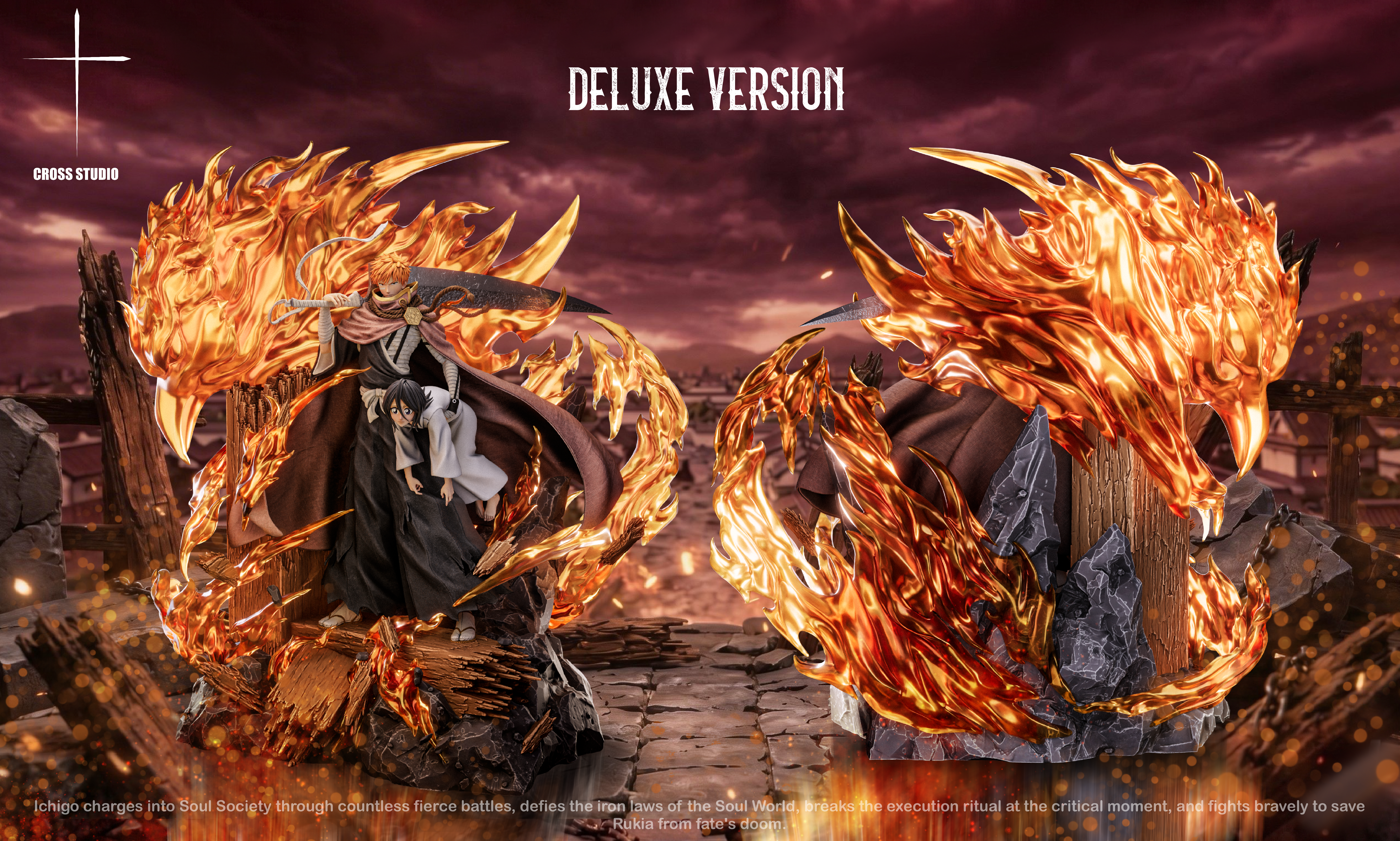 【Pre-sale】1/6 Scale Kurosaki Ichigo Saving Rukia-Cross Studio