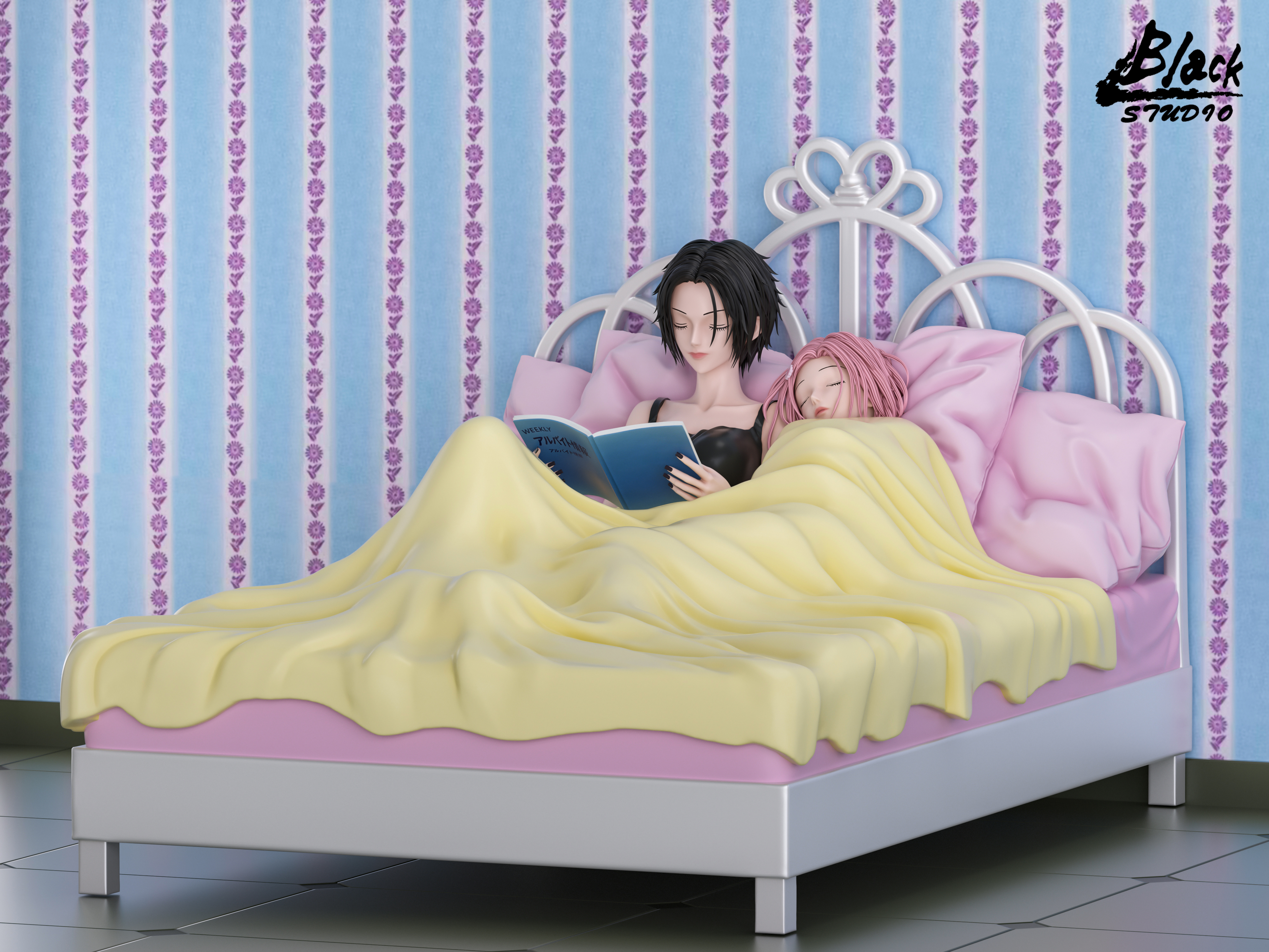 【Pre-sale】‌1/6 Scale Story Telling Bedding Time Oosaki Nana and Komatsu Nana-Nana-BLACK Studio