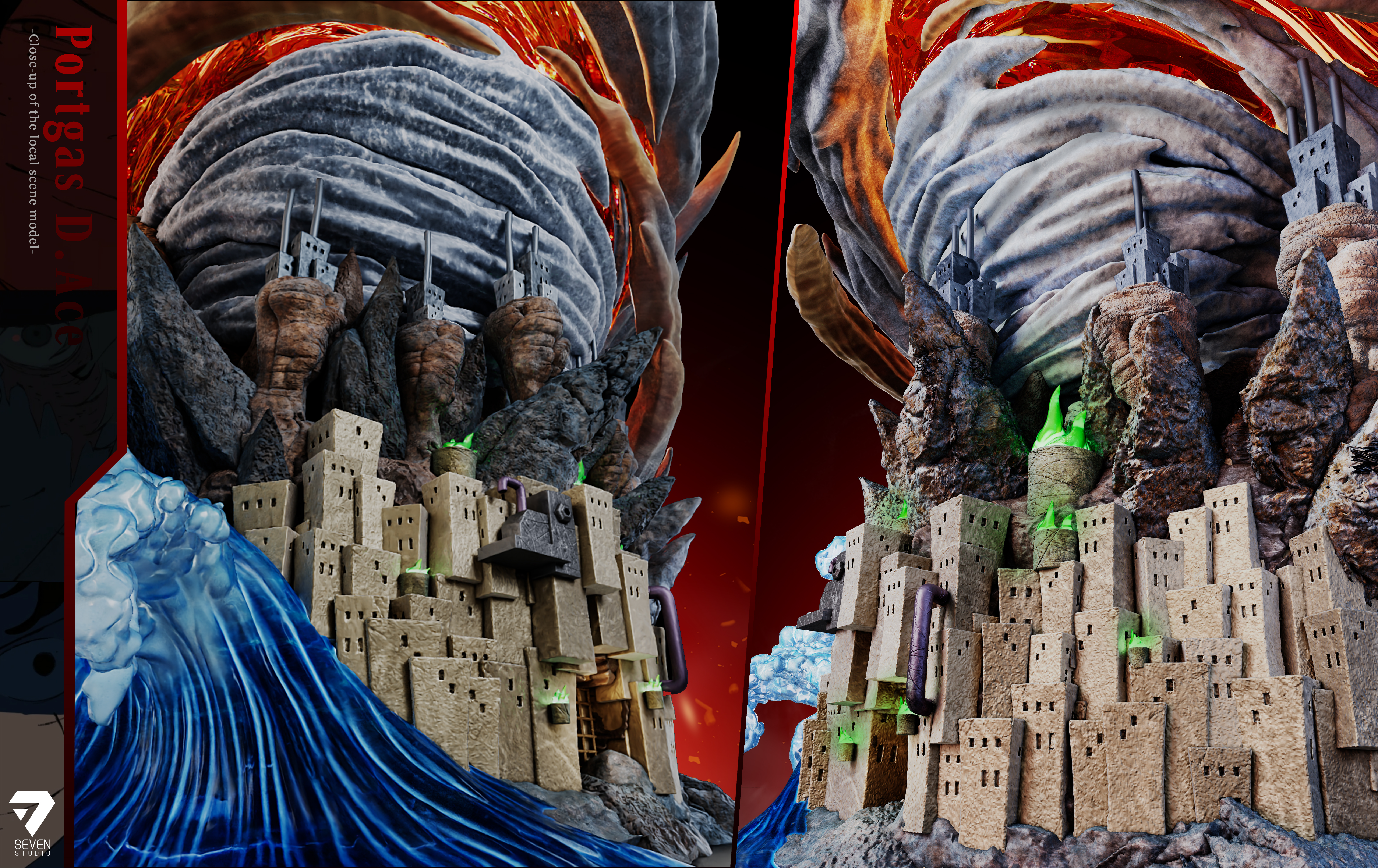 【Pre-sale】Flame Emperor Ace with LED-One Piece-Seven Studio