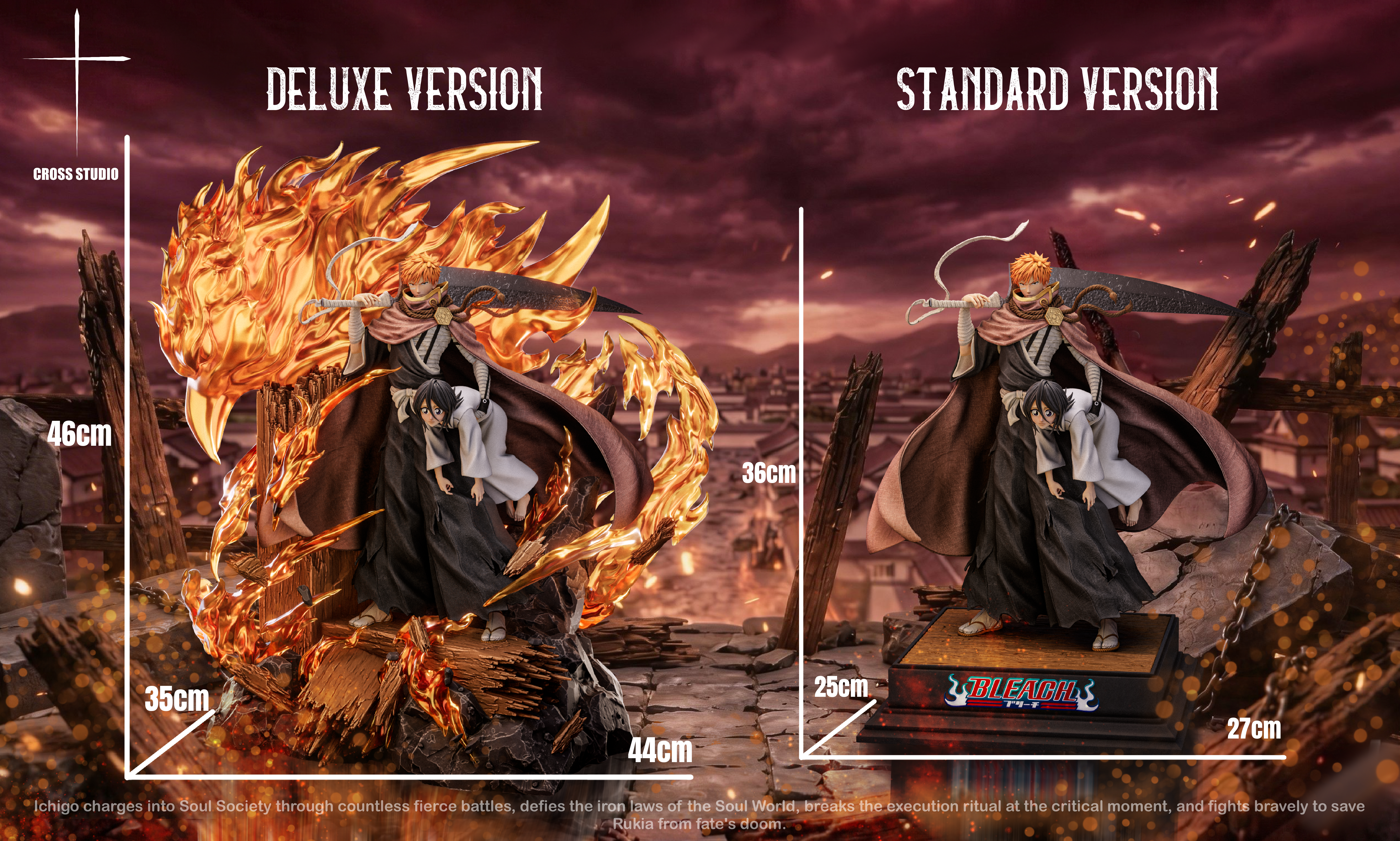 【Pre-sale】1/6 Scale Kurosaki Ichigo Saving Rukia-Cross Studio