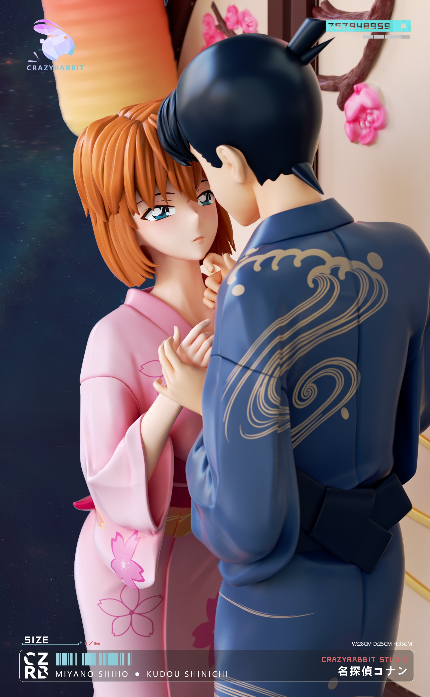 【Pre-sale】1/6 Scale Jimmy Kudo/ Shinichi Kudo & Miyano Shiho with LED-Detective Conan-Crazy Rabbit Studio