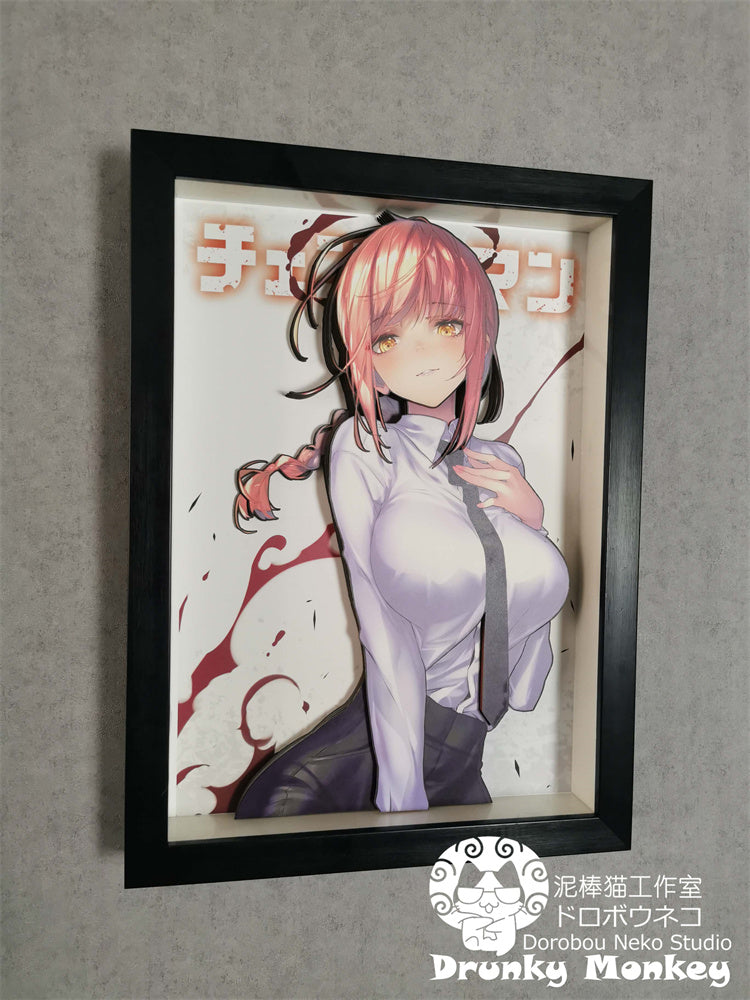 【Pre-sale】Makima 3D Decoration Painting-Dorobou Neko Studio