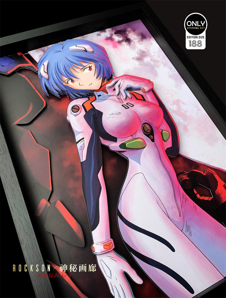 【In stock】Ayanami Rei 3D Decoration Painting-Evangelion-Mystical Art Studio