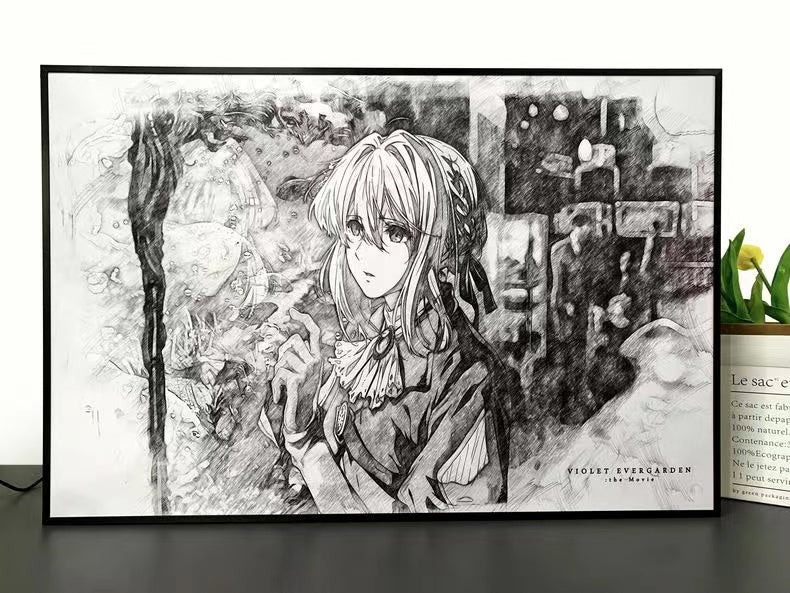 【In stock】3D Decorative Painting of Light Guide Transformation Violet Evergarden 3.0 with LED-Violet Evergarden-momo Studio