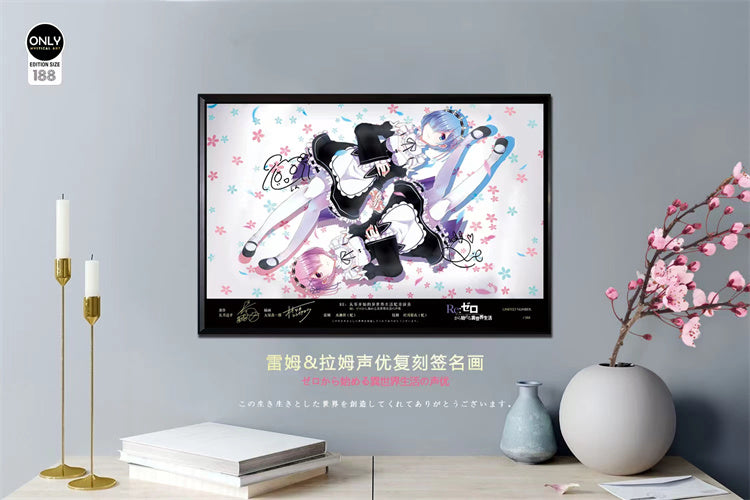 【Pre-sale】Decorative Paint of Original series Voice Actor's Signatures Rem & Ram-Mystical Art Studio