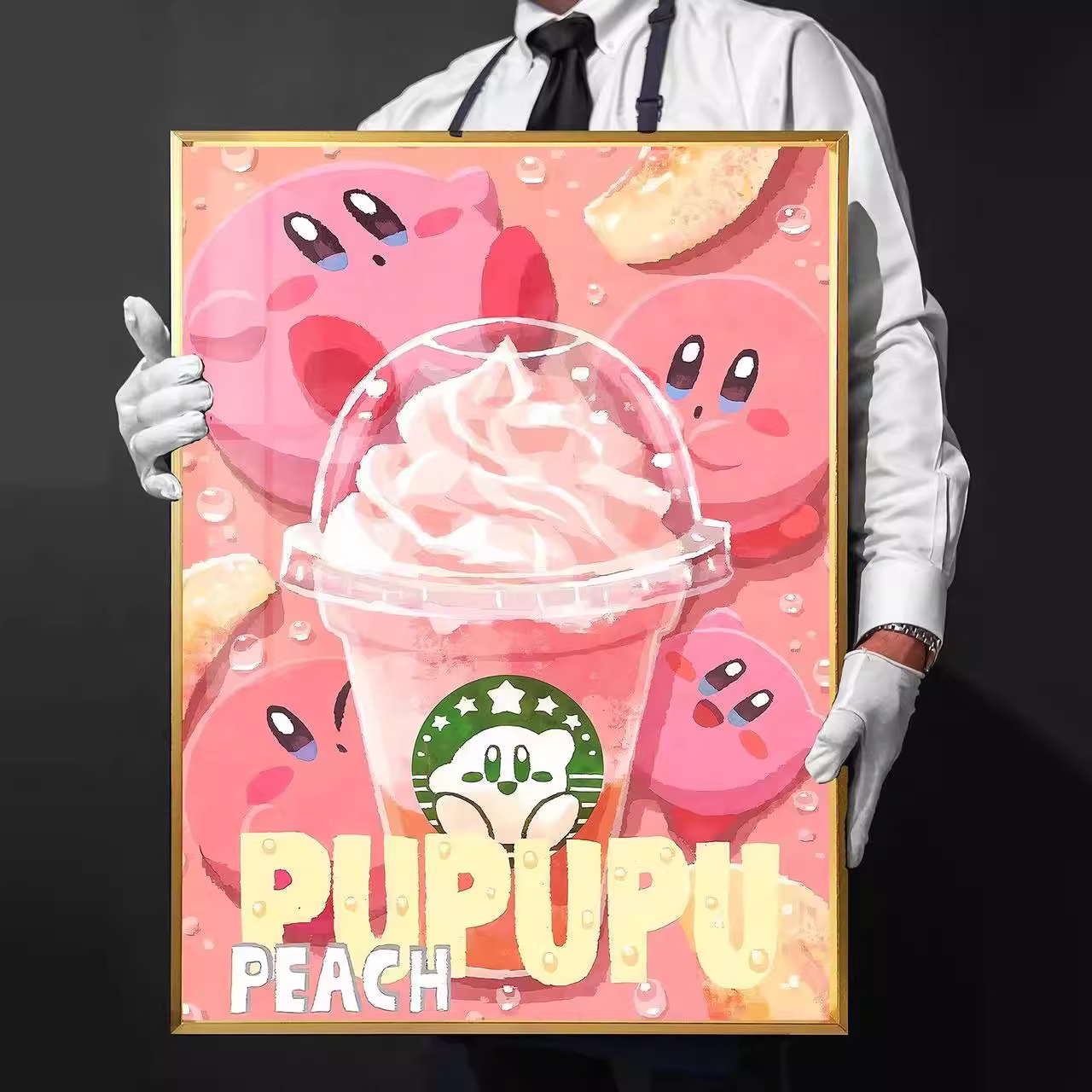 【In stock】Decorative Painting of Frappuccino Kirby-Pokemon-Billion Birds Studio