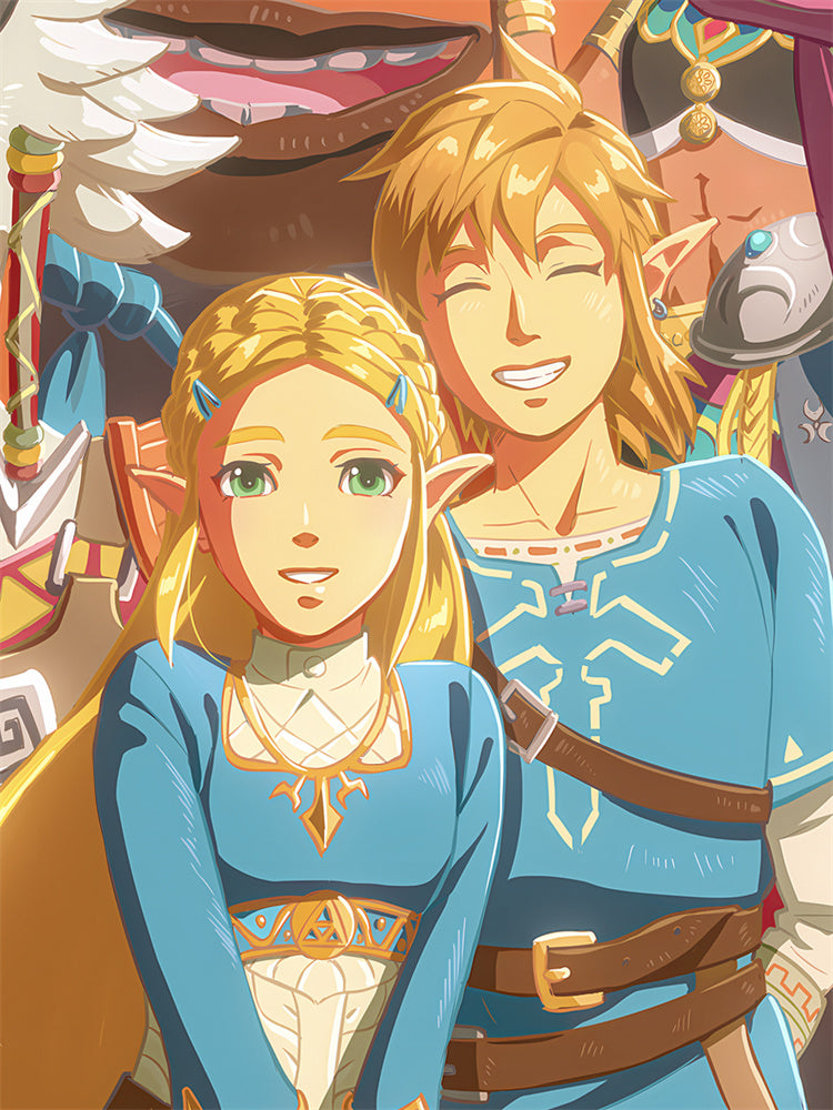 【Pre-sale】Characters of The Legend of Zelda: Breath of the Wild Decorative Painting-XingKong Studio