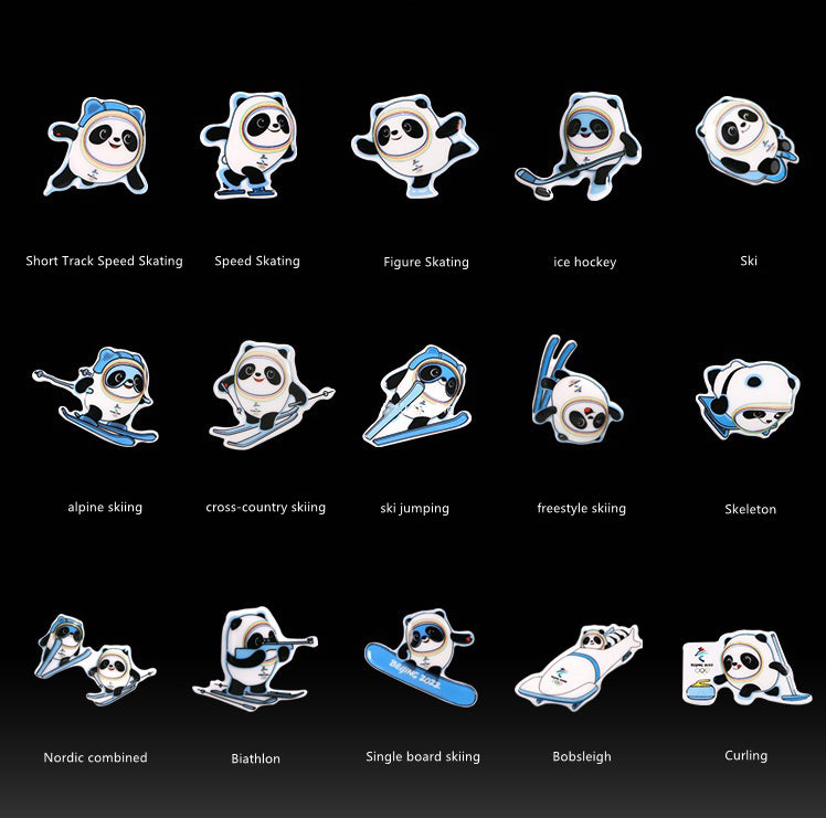 【Pre-sale】Bing Dwen Dwen-Official ceramics souvenir collective Brooch of 2022 Beijing Winter Olympics