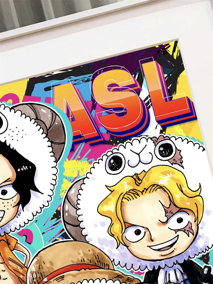 【Pre-sale】Three Brother Ace, Luffy & Sabo Decoration Painting-Xingkong Studio