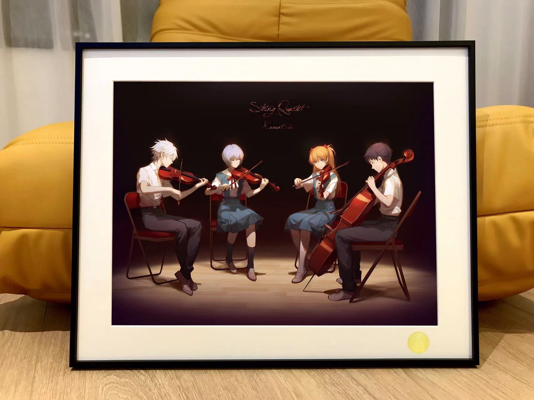 【Pre-sale】Decorative Painting of Asuka Langley Soryu, Ayanami Rei & Ikari Shinji-String Quartet-XingKong Studio