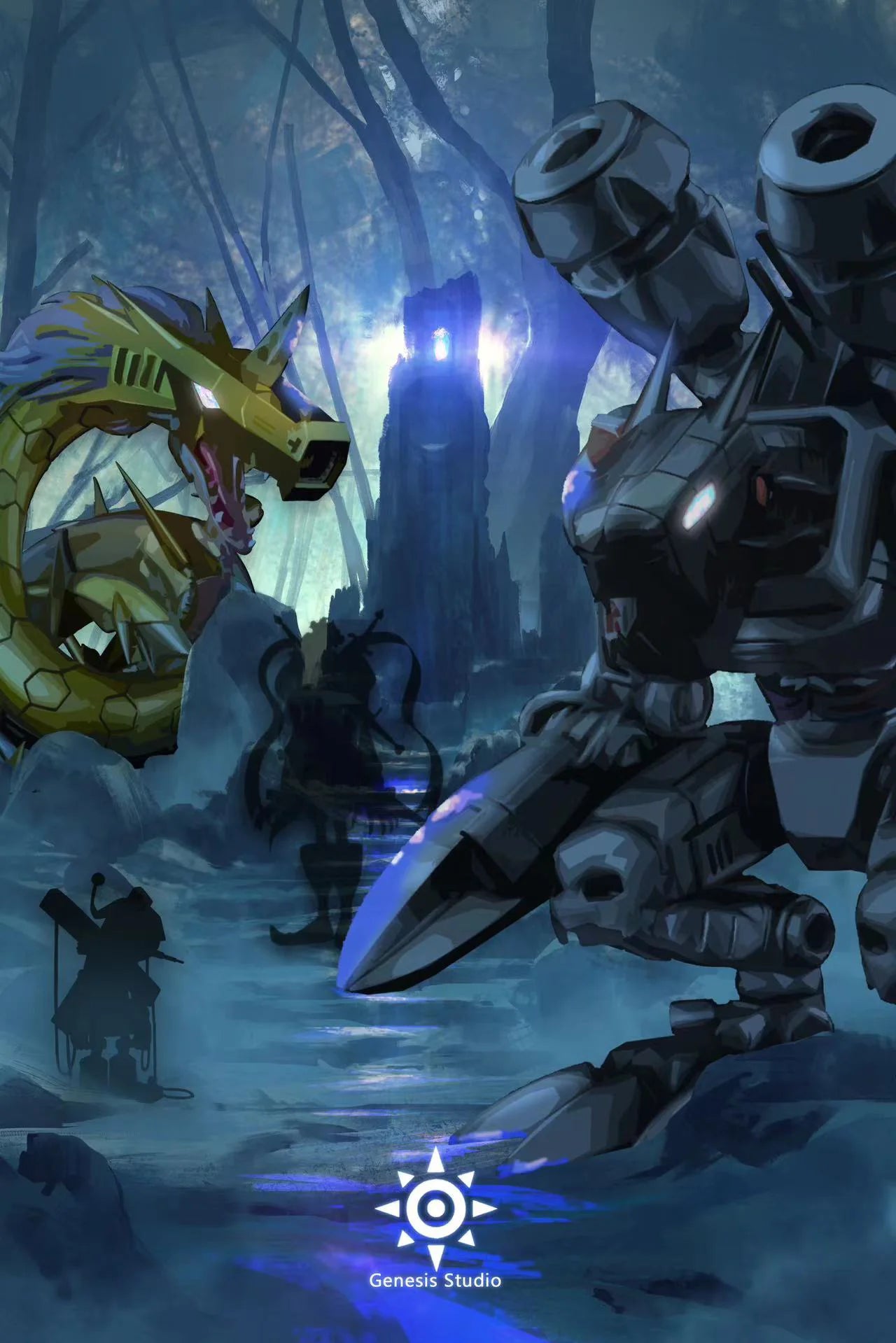 【Pre-sale】Dark Master Dark Ocean Series MetalSeadramon - Digimon  - Genesis-Studio