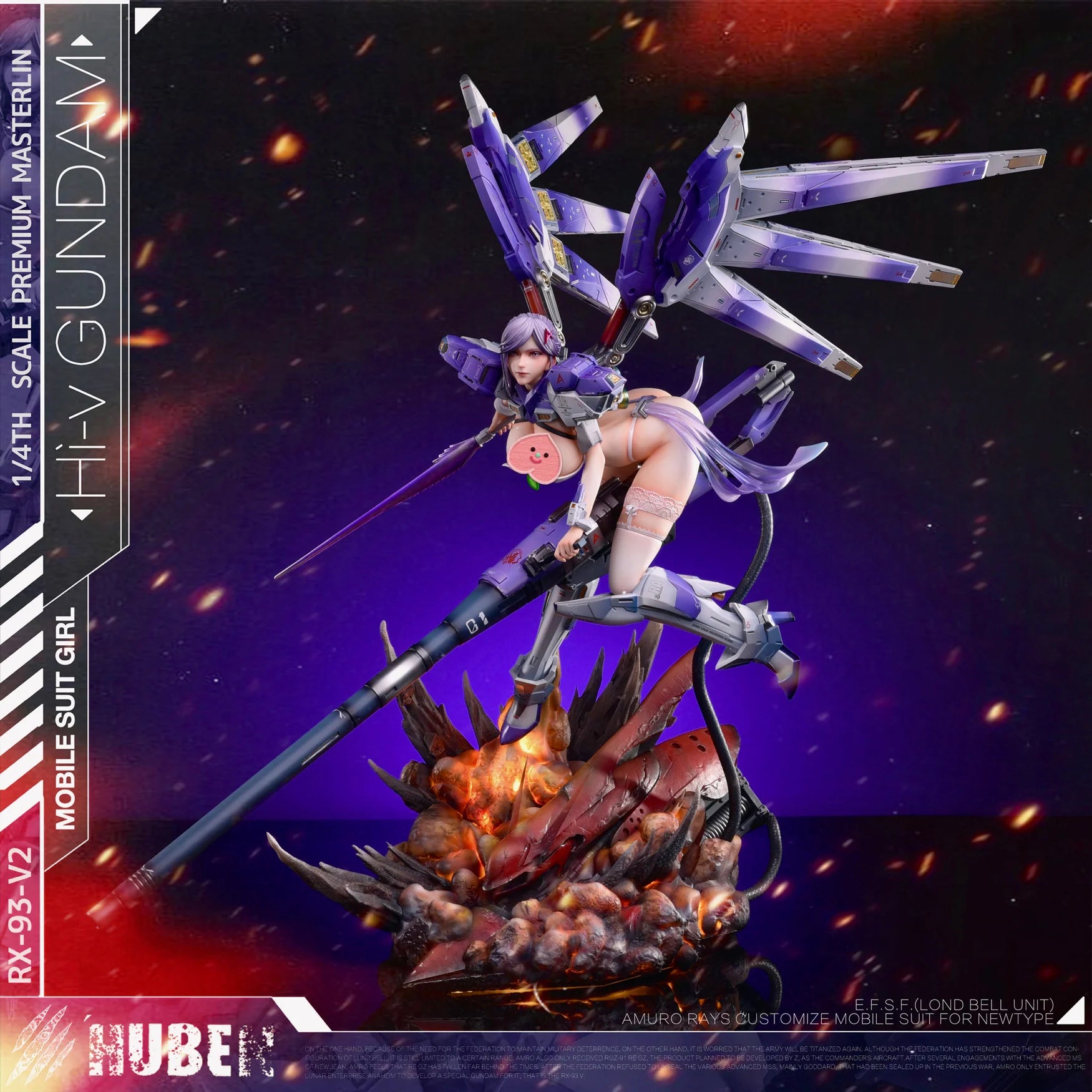 【In stock】1/6 & 1/4 Scale Women Form RX-93-ν2 Hi-ν with LED- HuBen Studios