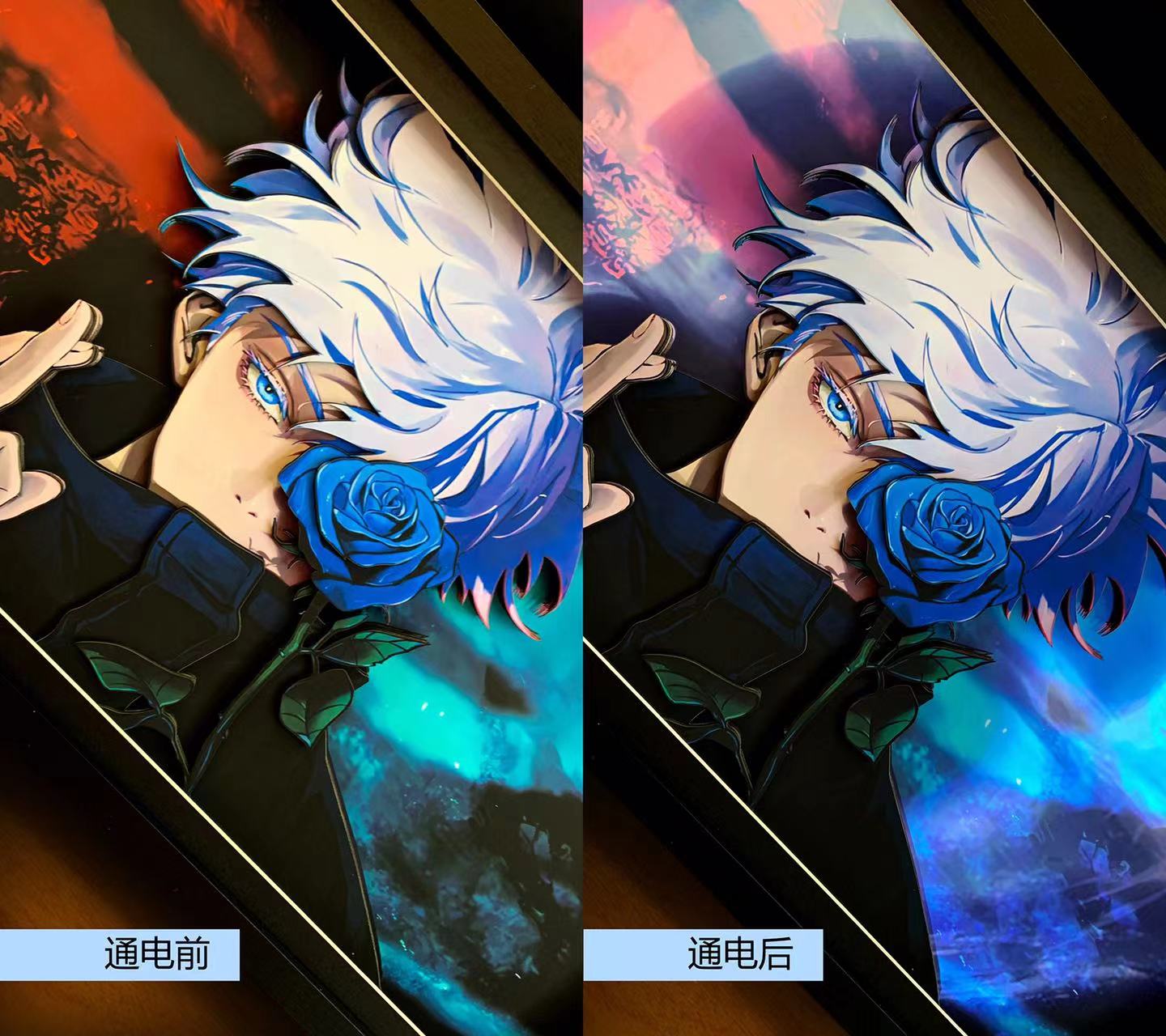 【In stock】3D Decorative Paint of Light Guide Transformation Gojo Satoru with LED-Mystical Art Studio