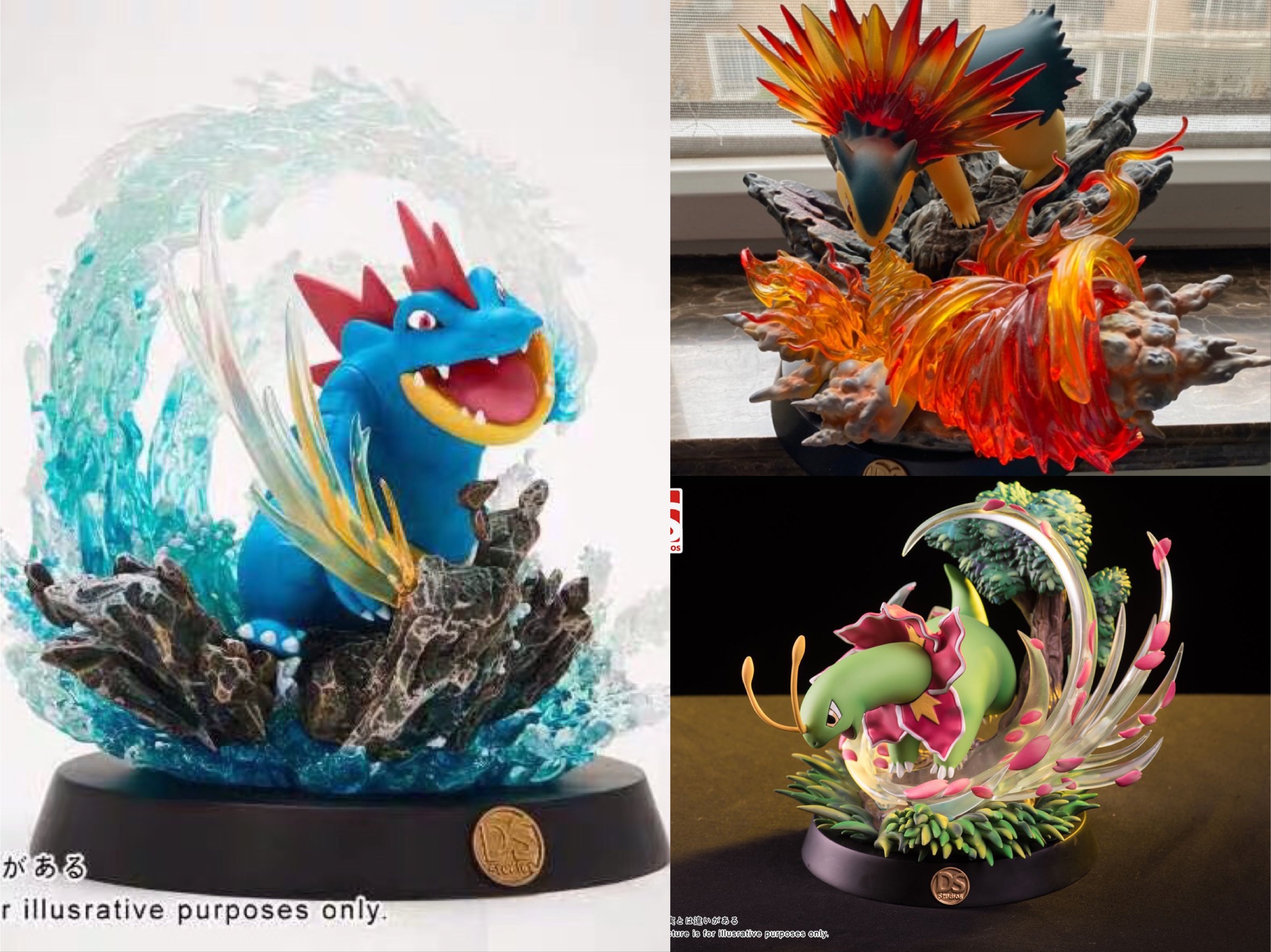 【In stock】【Bundle Sale】Cyndaquil/Totodile/Chikorita 3 in 1 bundle set GK Statue-Pokemon-DS Studio
