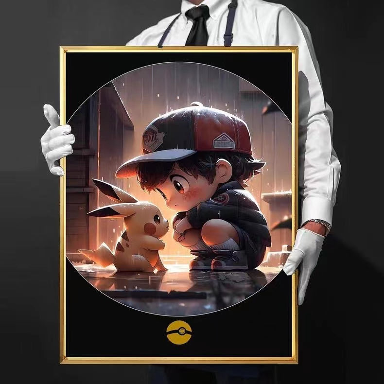【In stock】Decorative Painting of Pikachu & Ash-Pokemon-Billion Birds Studio