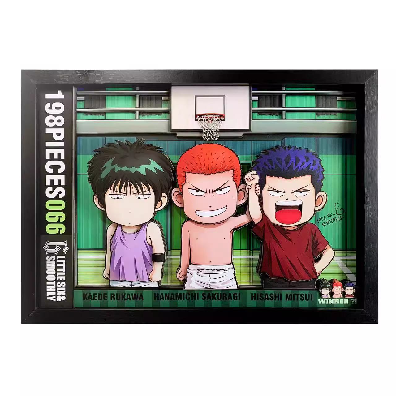 【In stock】Decorative Painting of Q Version Rukawa Kaede, Sakuragi Hanamichi & Mitsui Hisashi-Slam Dunk-MOMO Studio