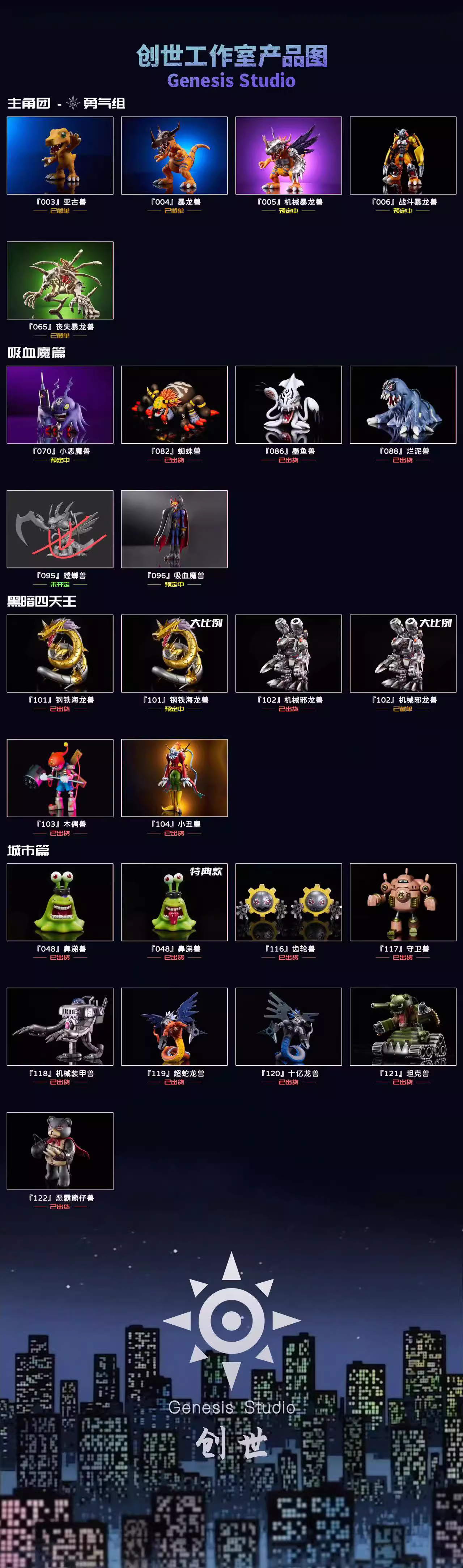 【Pre-sale】Vamdemon & Pico Devimon-Digimon Adventure-Genesis Studio