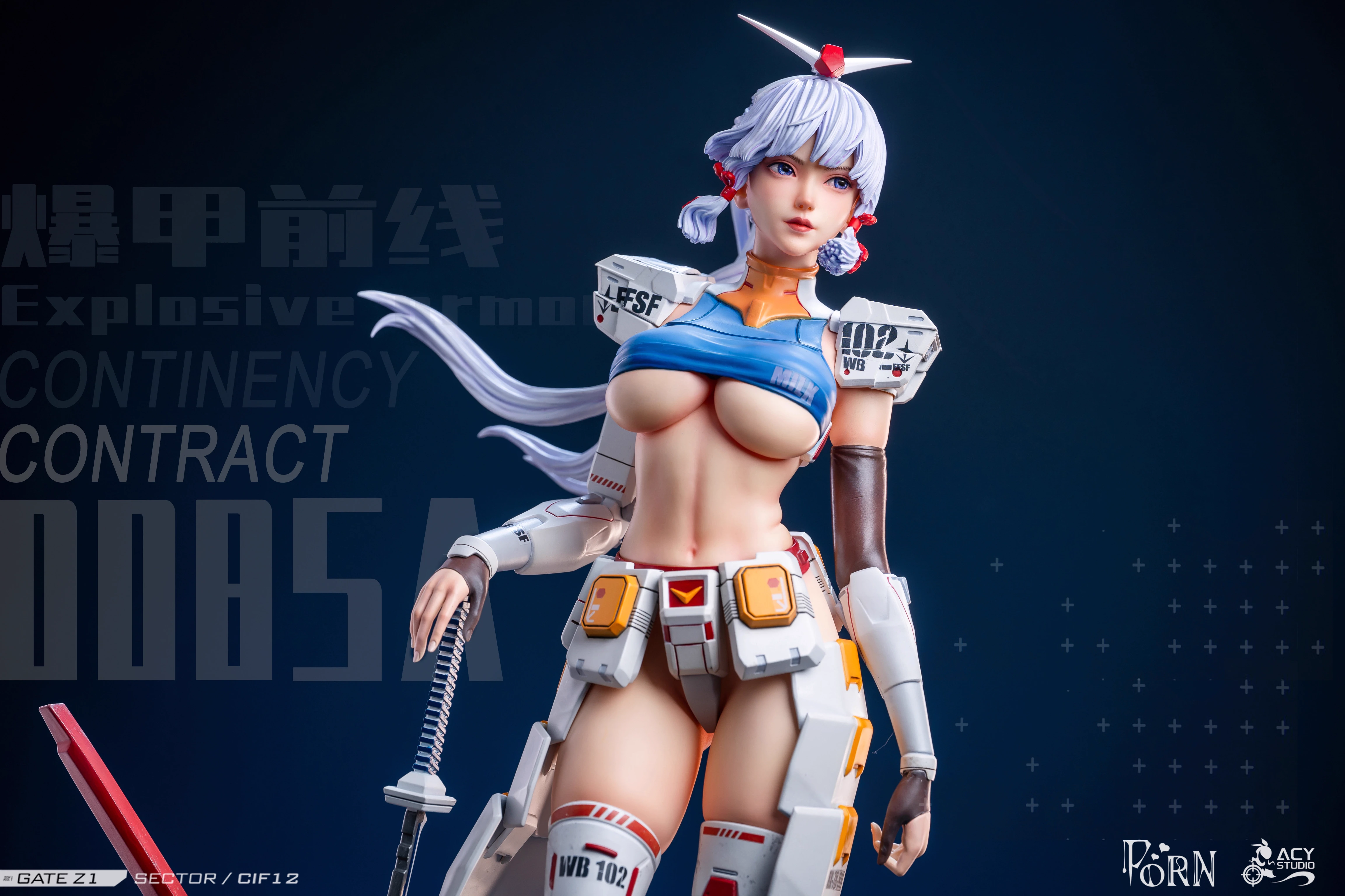 【Pre-sale】1/4 Scale PORNLH002 Rx78 Kamisato Ayaka-Genshin Impact-Porn & Acy Studios