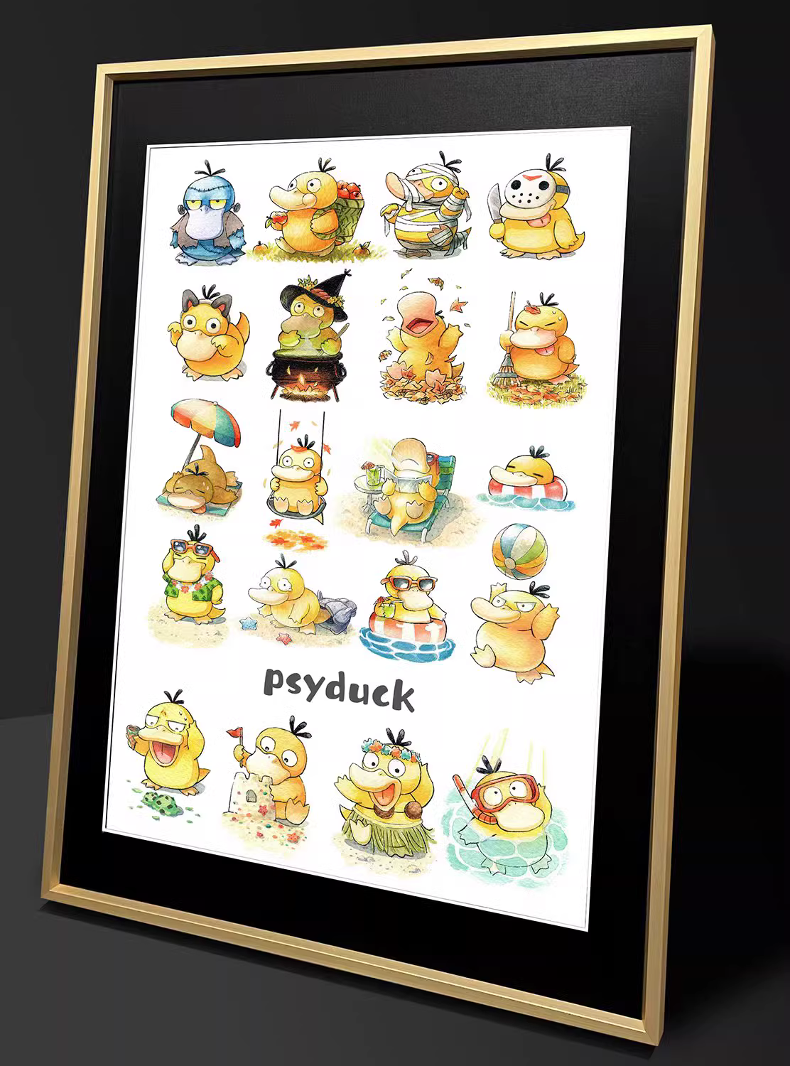 【In stock】Decorative Painting of Psyduck-Pokemon-Billion Birds Studio