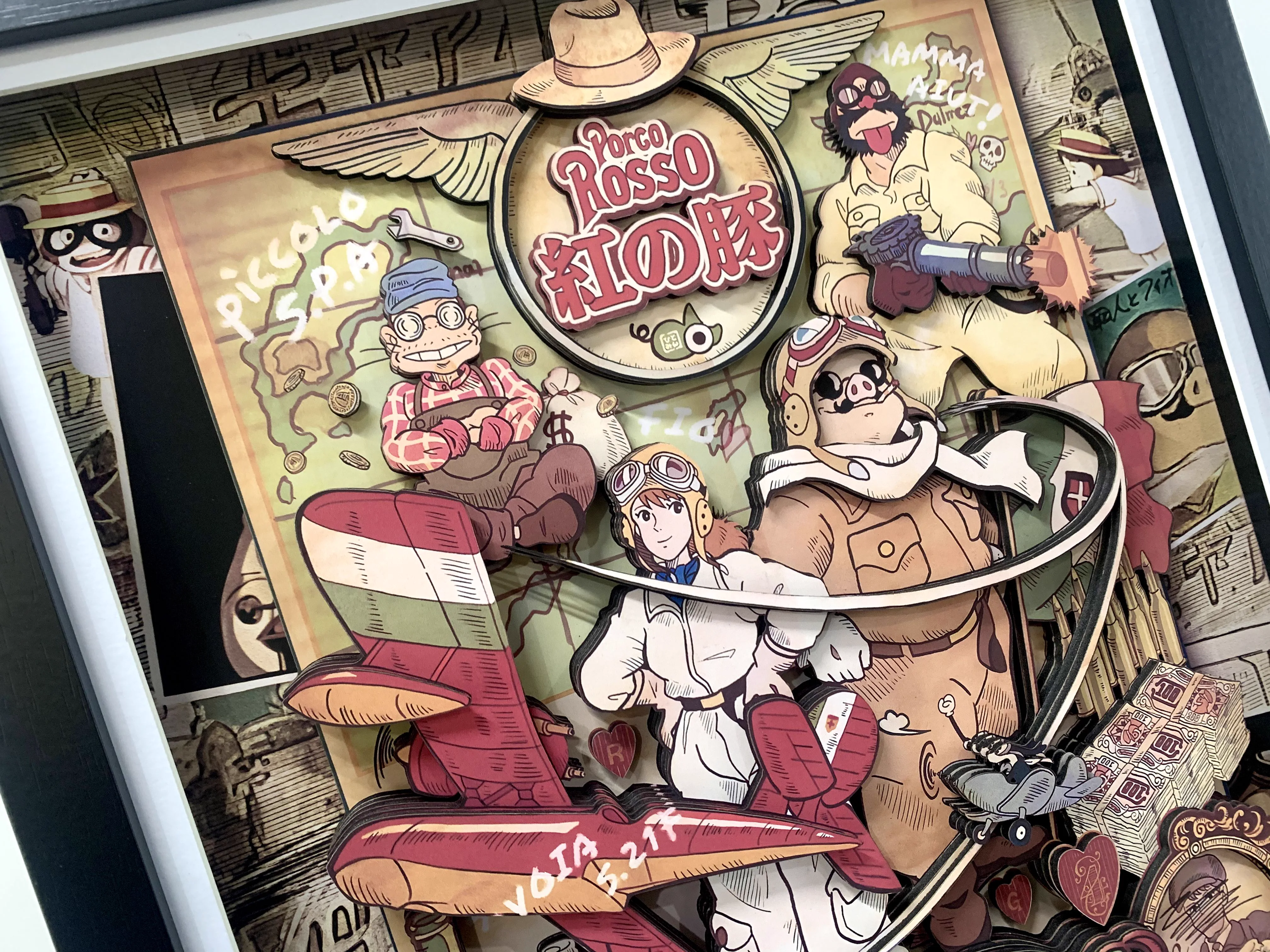 【In stock】Decorative Painting of Crimson Pig-Studio Ghibli-MOMO Studio