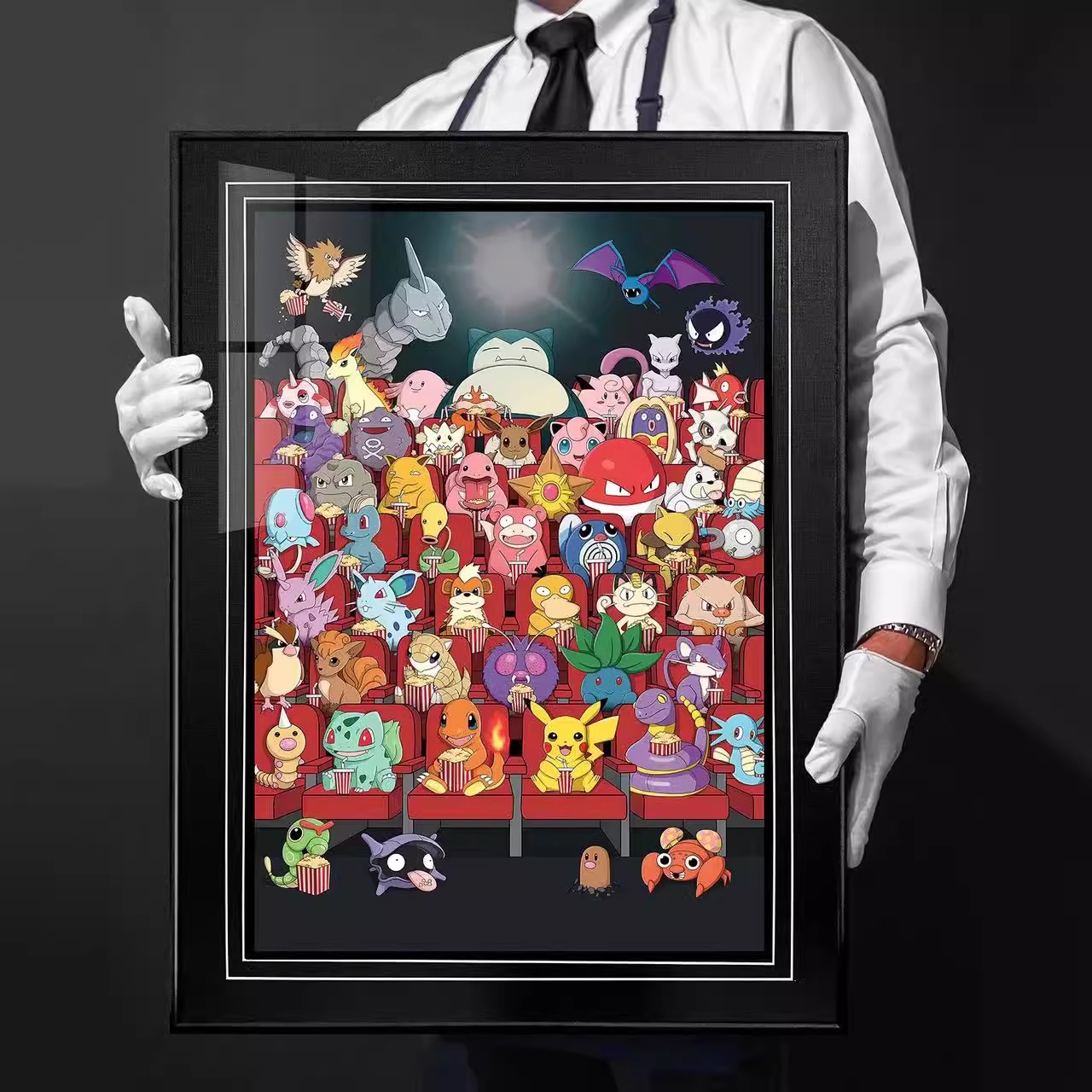 【In stock】Decorative Painting of Pokemon in Cinema-Billion Birds Studio