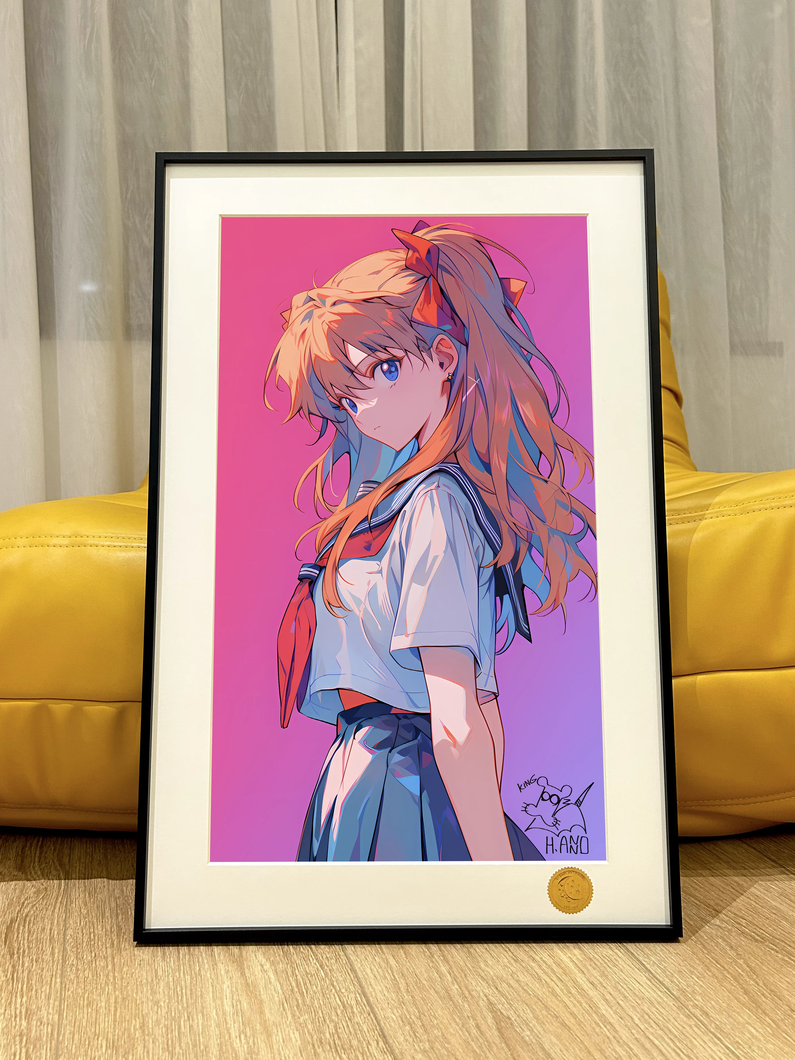 【Pre-sale】Decorative Painting of School Suit Asuka Langley Soryu-EVA-XingKong Studio