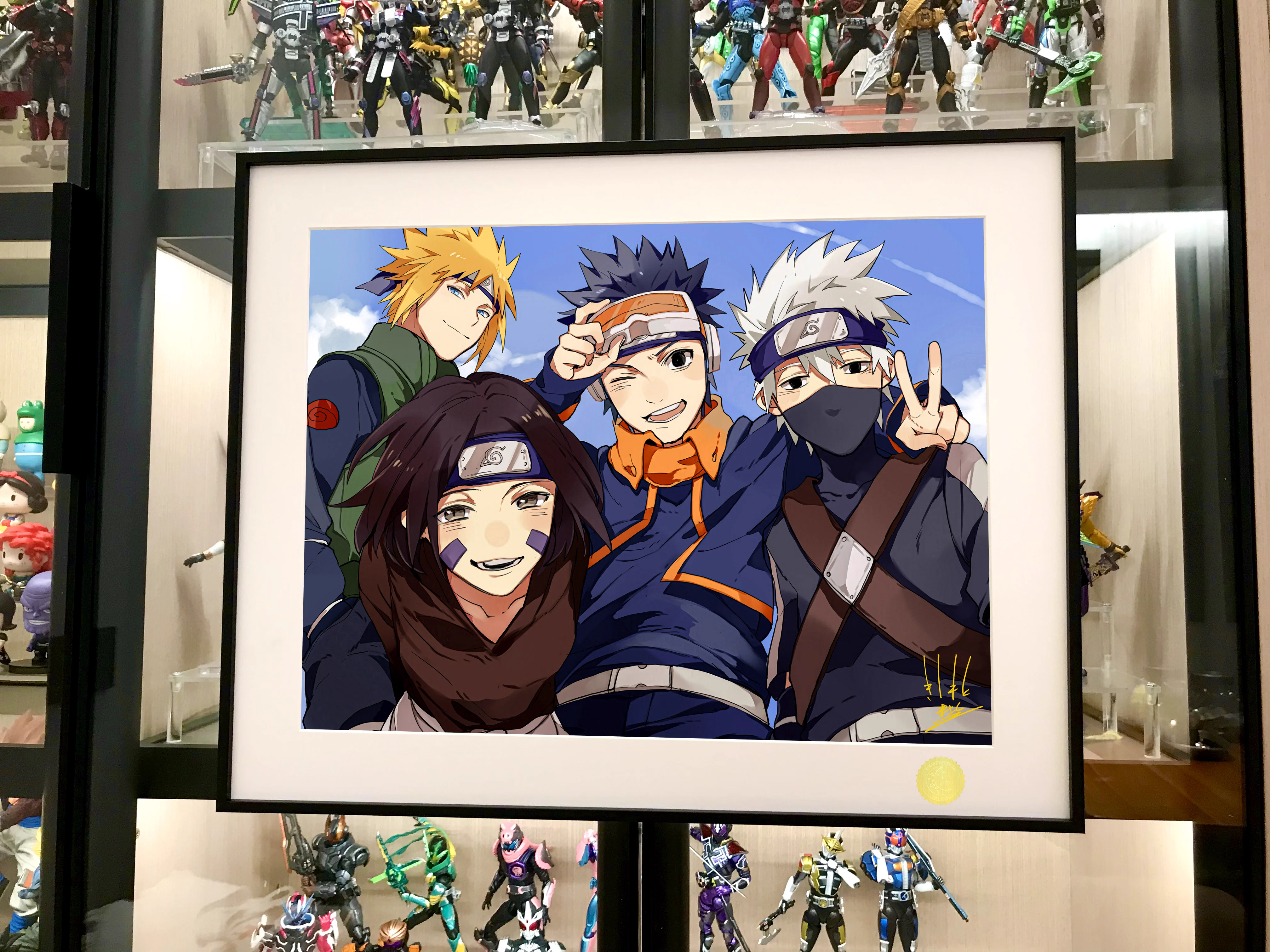 【Pre-sale】Decorative Painting of Namikaze Minato, Kakashi, Obito & Nohara Rin-XingKong Studio