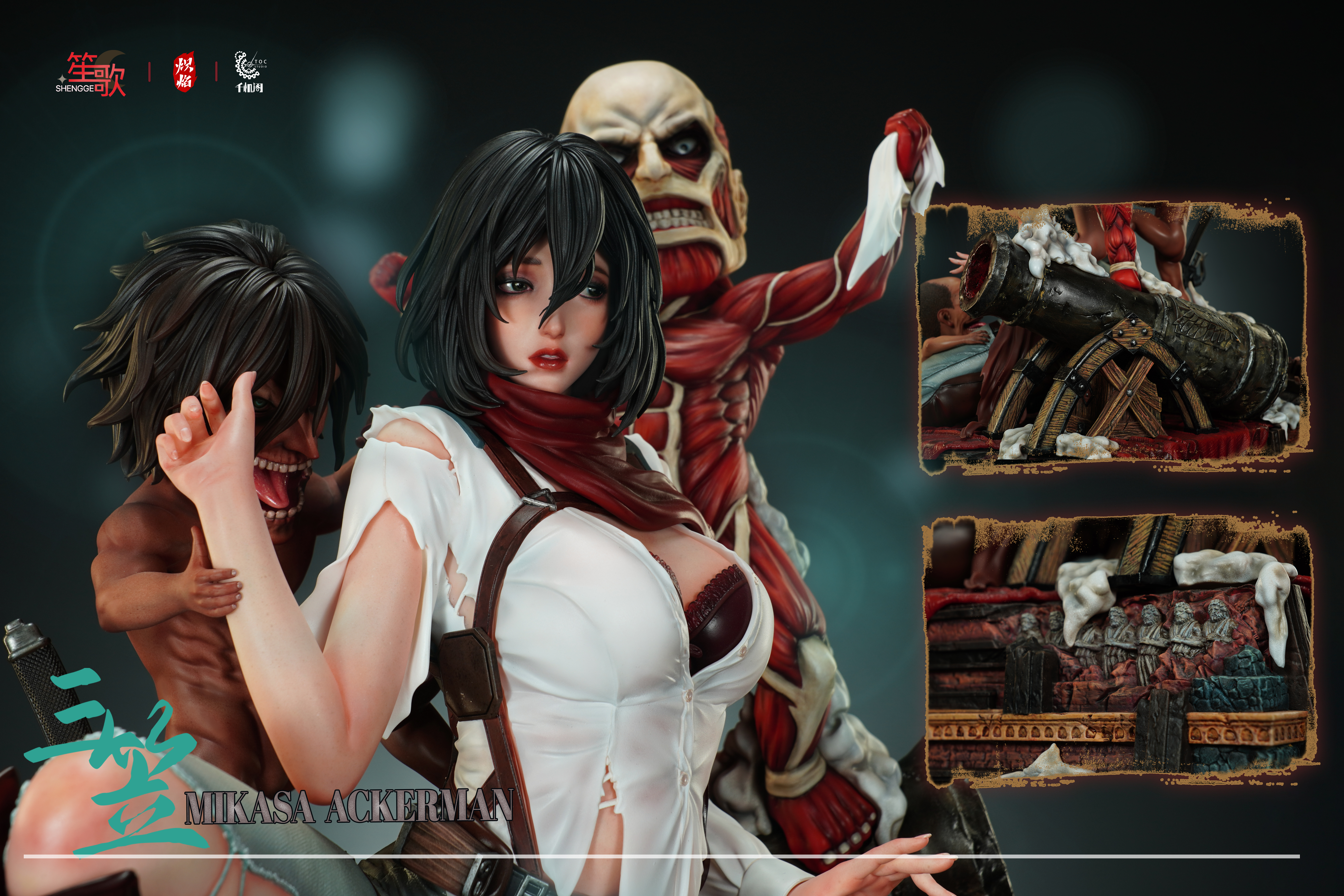 【Sold out】1/4 Scale Mikasa·Ackerman-Attack on Titan-ShengGe & TOC Studio