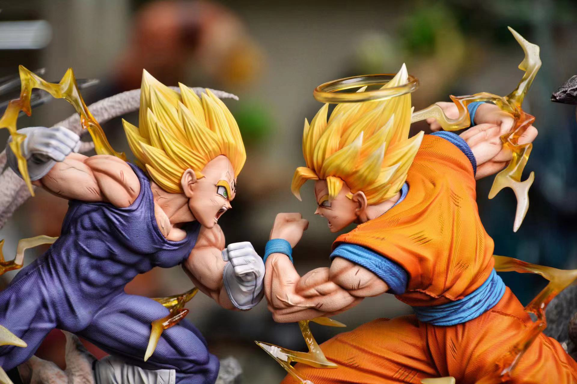 【Pre-sale】1/6 Scale Super Saiyan 2 Son Goku VS Evil Vegeta-WL Studio