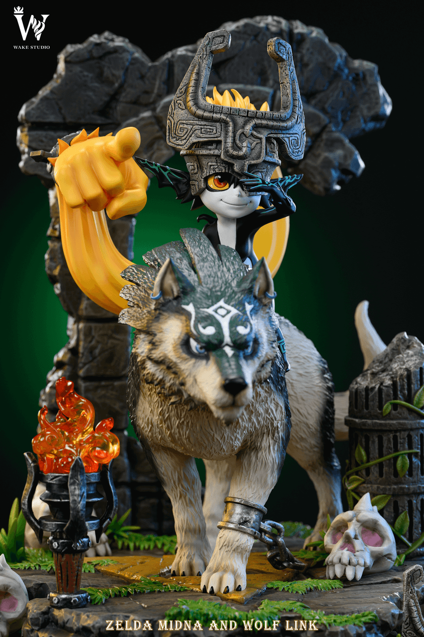 【Sold out no more】1/4 Scale Wolf Link and midna-The Legend of Zelda-Wake Studio