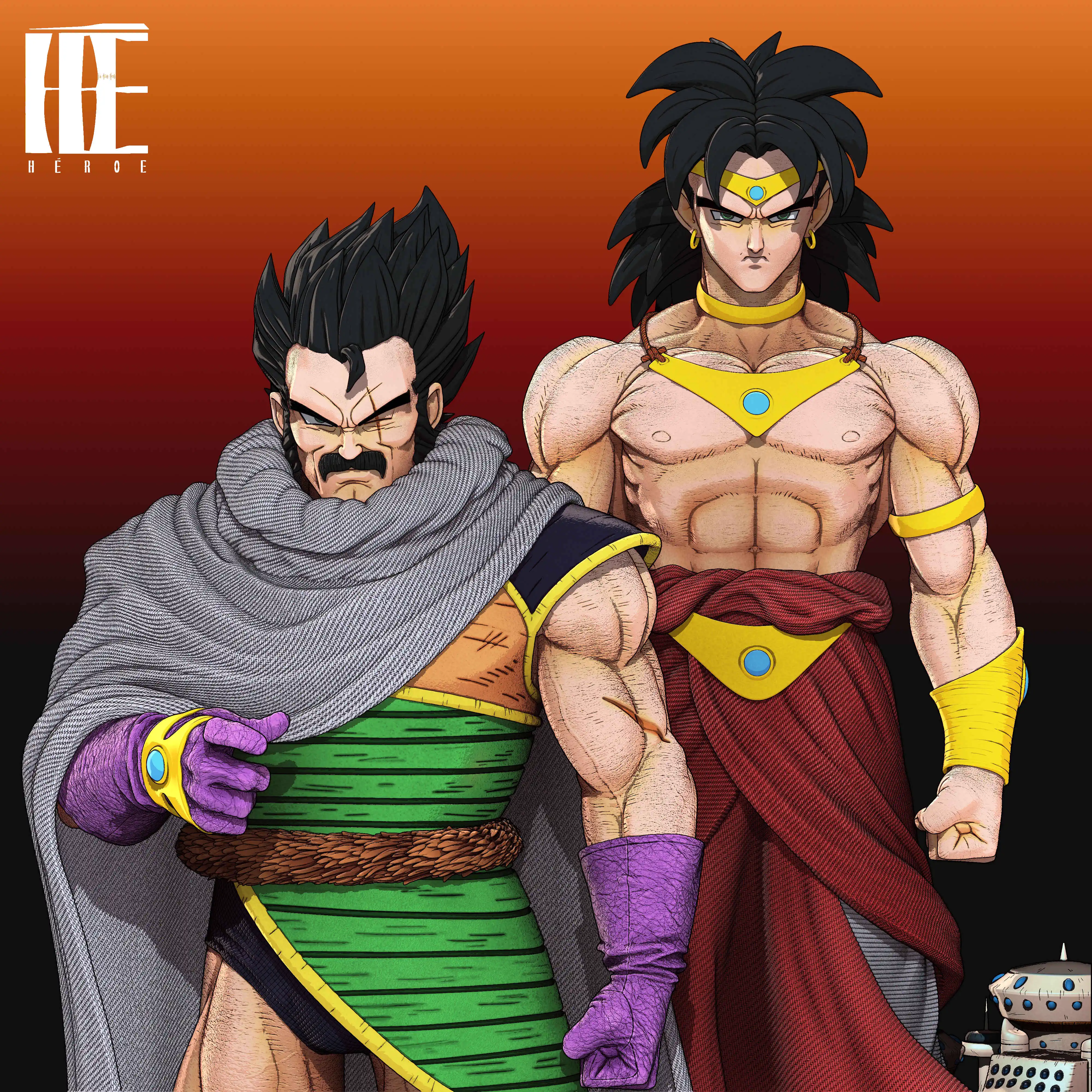 【Pre-sale】1/4 Scale Broly & Paragus-Héroe Collectibles Studio