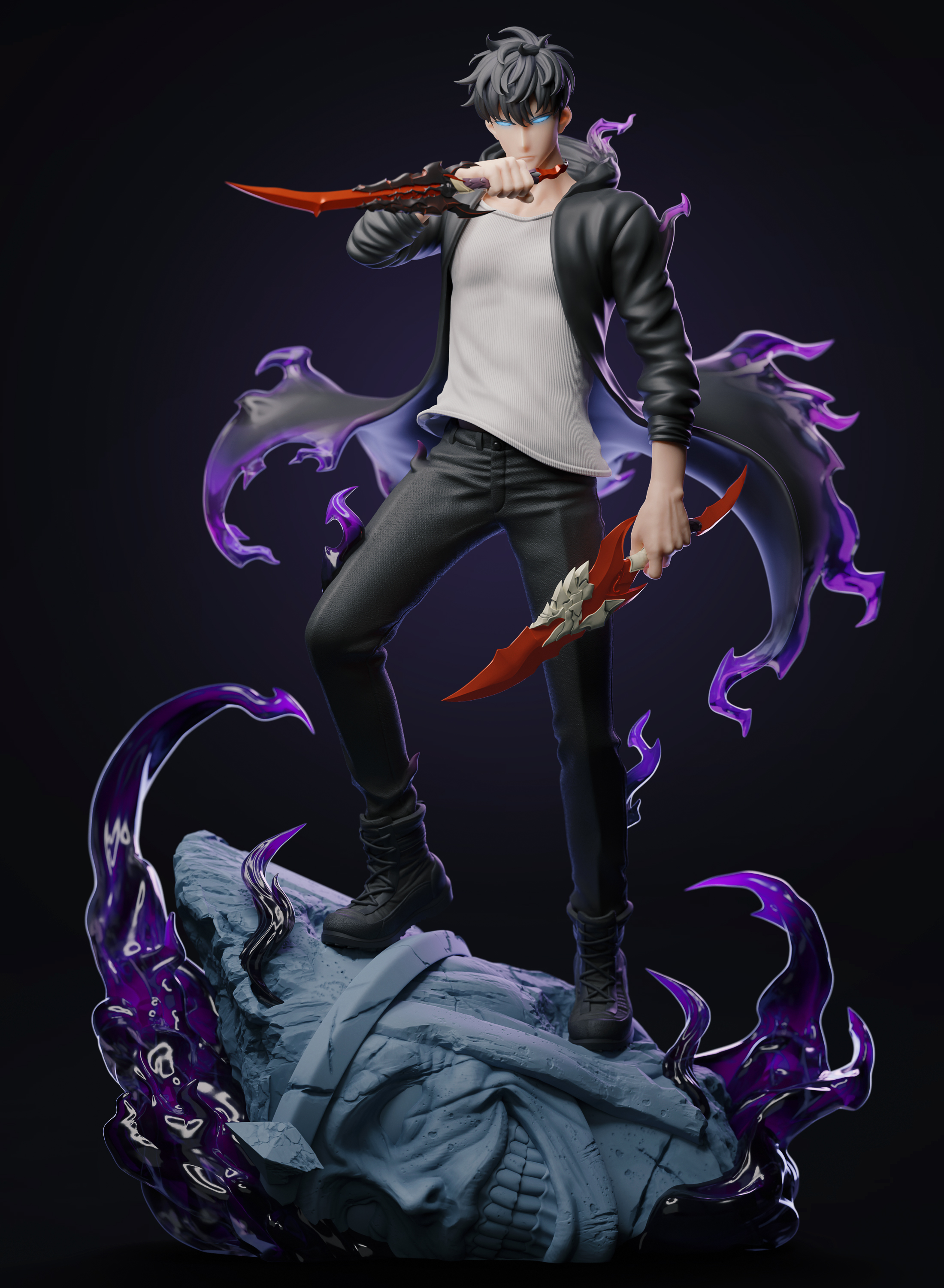 【Pre-sale】1/6 & 1/4 Scale The Shadow Monarch Awakening Jin Woo-Other Series-Player 1 Studio