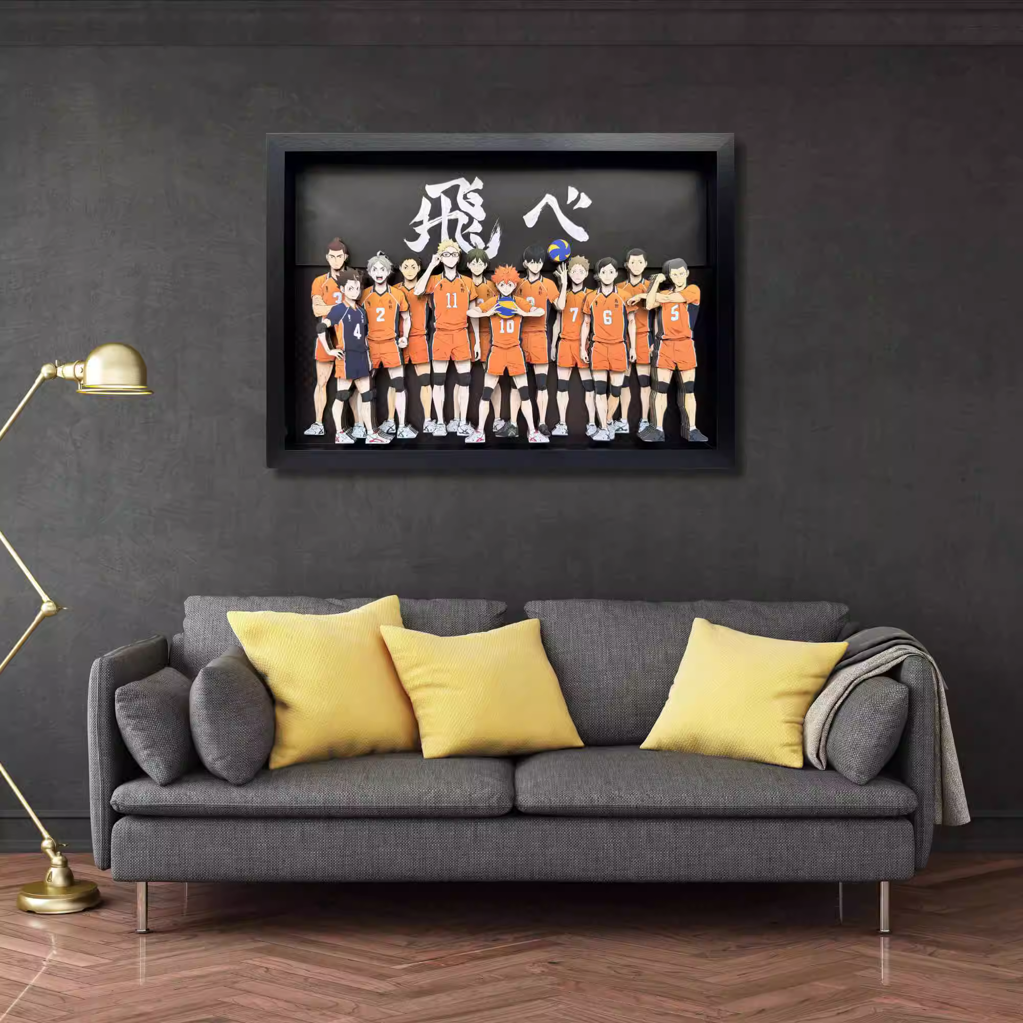 【In stock】Decorative Painting of Karasuno VS Nekoma-Haikyuu!!-Aotu Panda