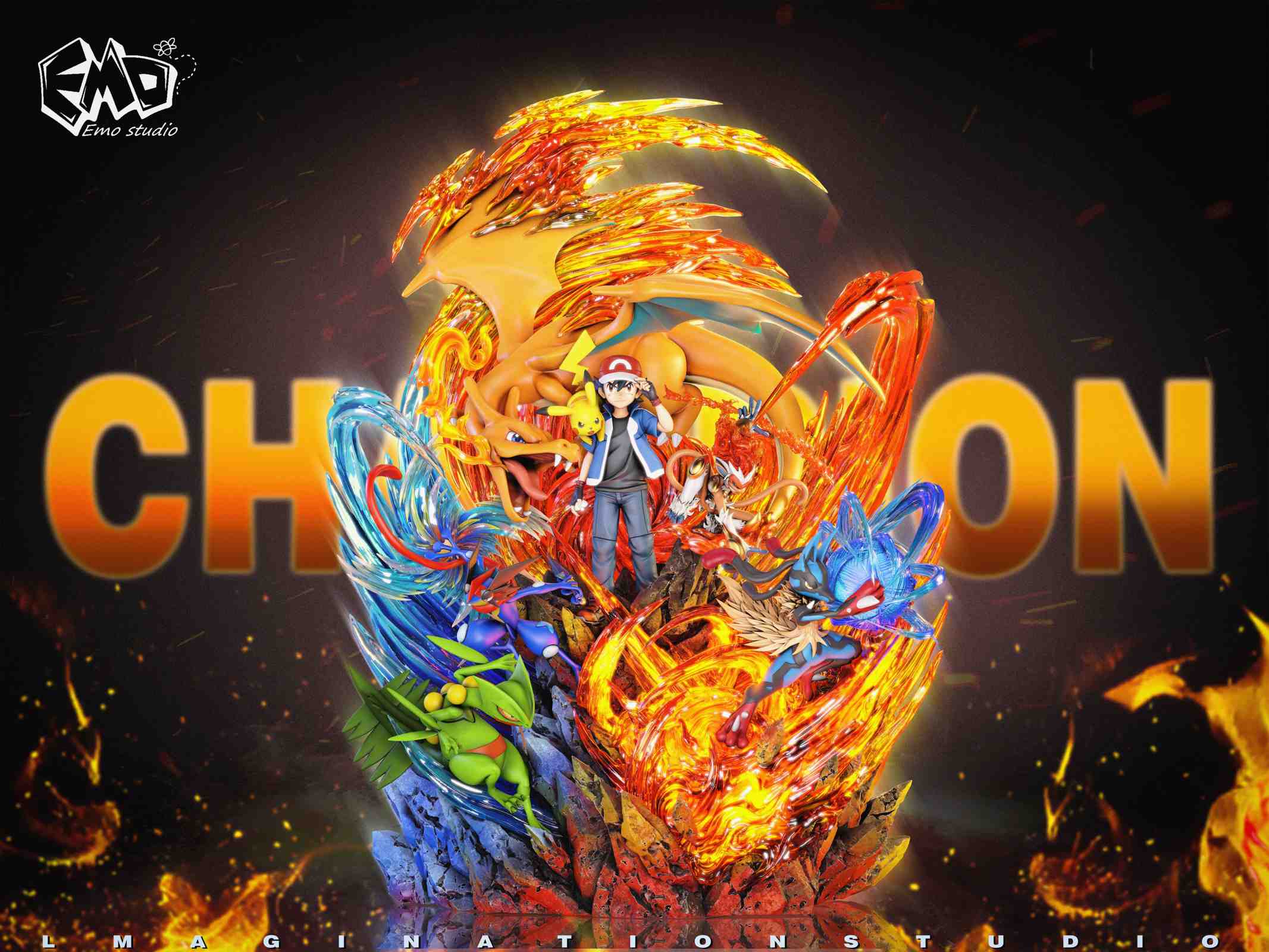 【Sold out】Graduation Statue Series 001 Ash Ketchum with LED-Pokemon-EMO Studio