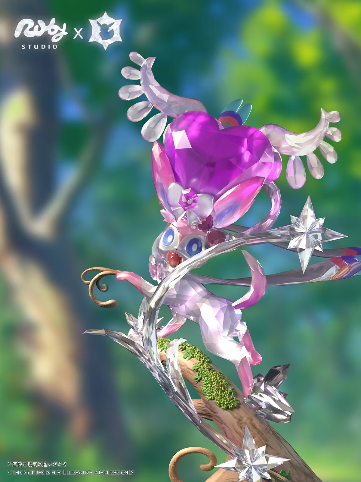 【Pre-sale】Crystal Eevee & Sylveon-Pokemon-Ruby Studio