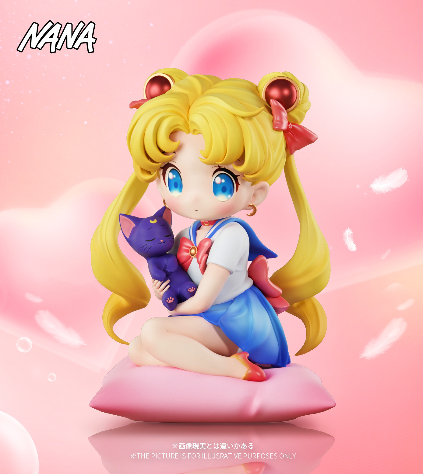 【Pre-sale】Q Version Sitting Tsukino Usagi-Sailor Moon-NANA Studio