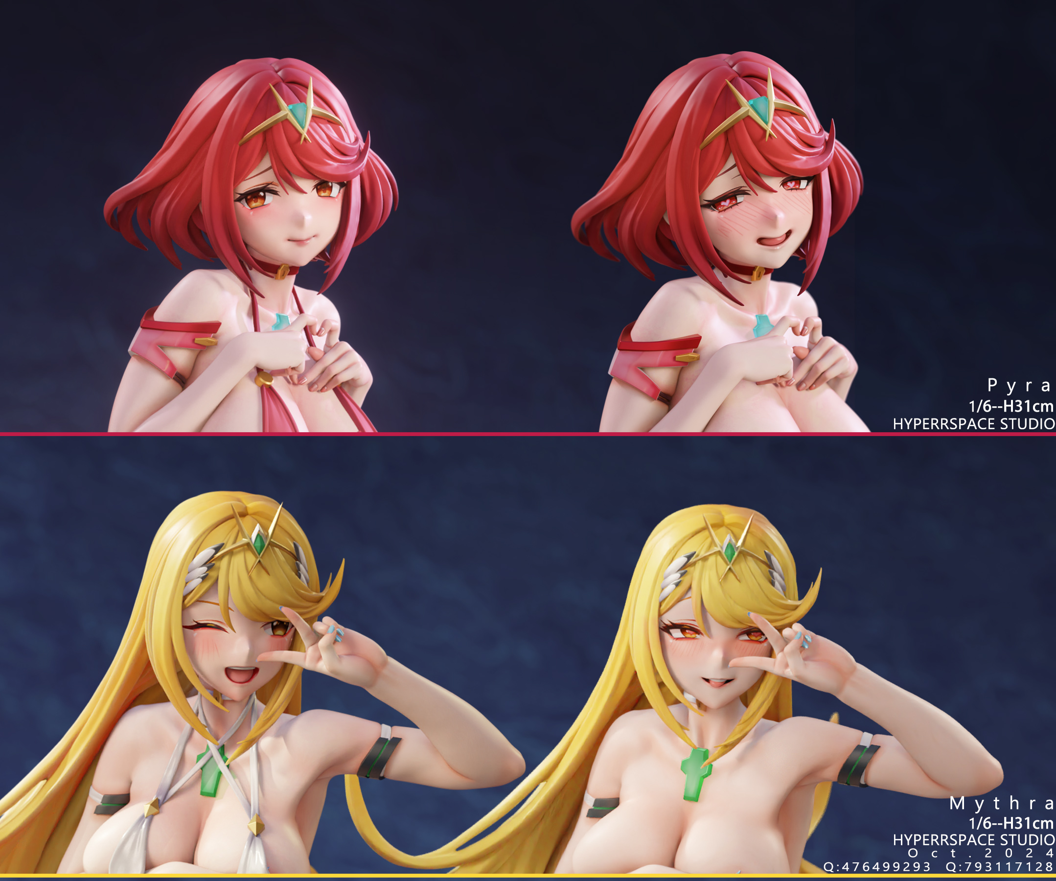 【Sold out】1/6 Scale Mythra & Pyra-Xenoblade Chronicles-Hyperspace Studio
