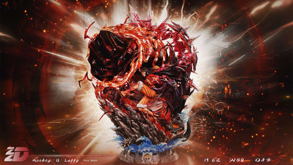 【Pre-sale】1/6 Scale RED ROC Luffy with LED-ZZDD Studio