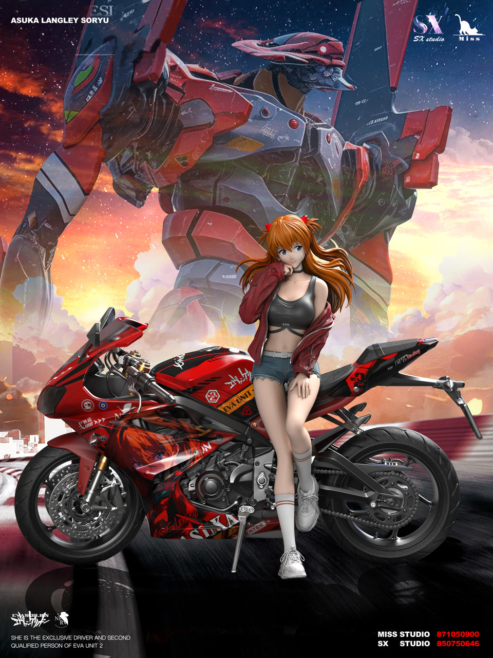 【Pre-sale】Motorcycle Asuka with LED-EVA-MISS & SX Studio