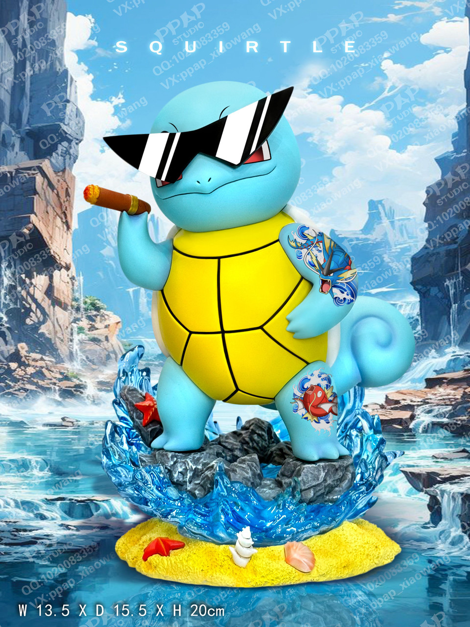 【Pre-sale】Sunglasses-wearing Squirtle-Pokemon-PPAP Studio