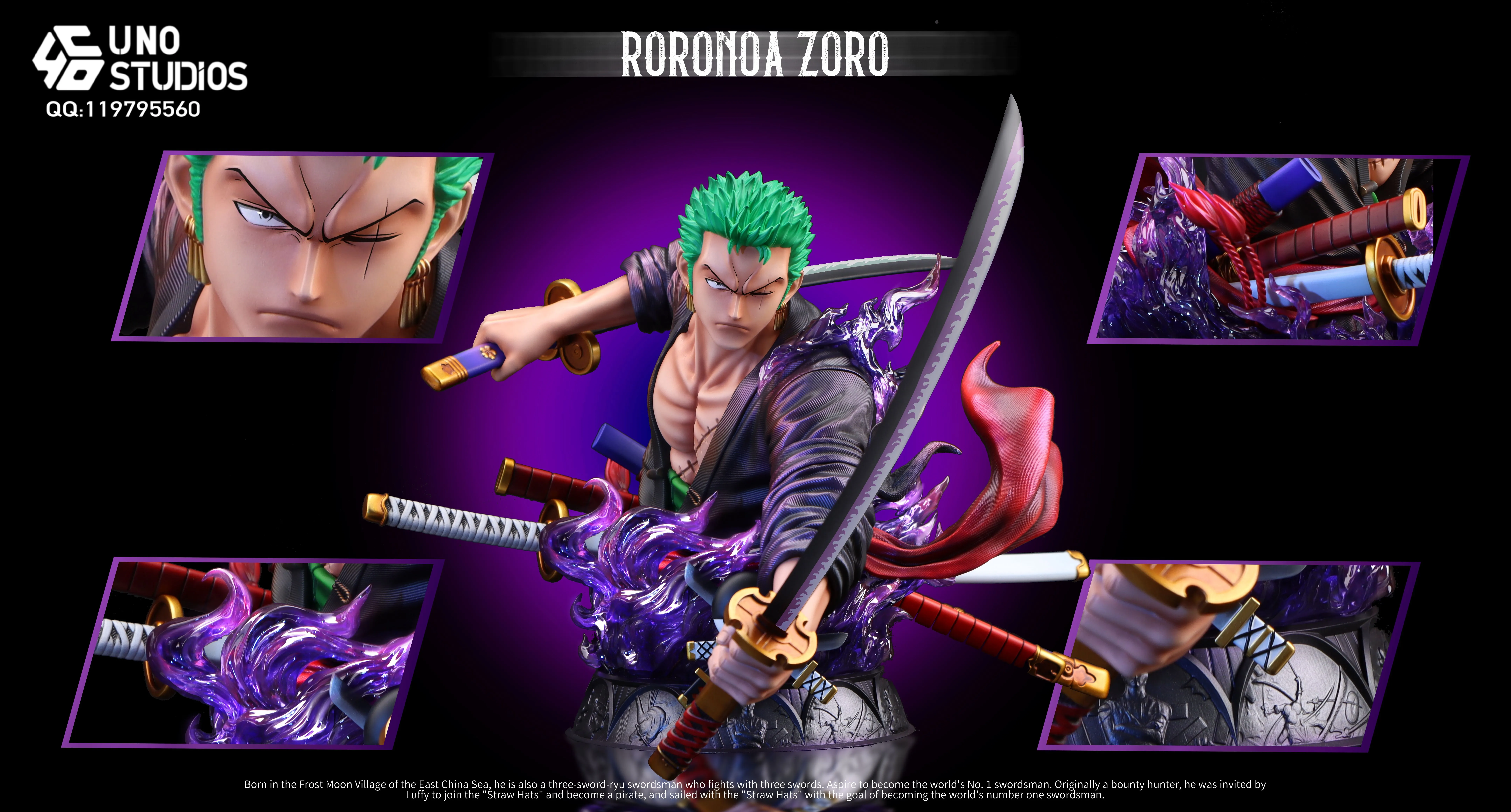 【Pre-sale】1/4 Scale Bust of Zoro-UNO Studio